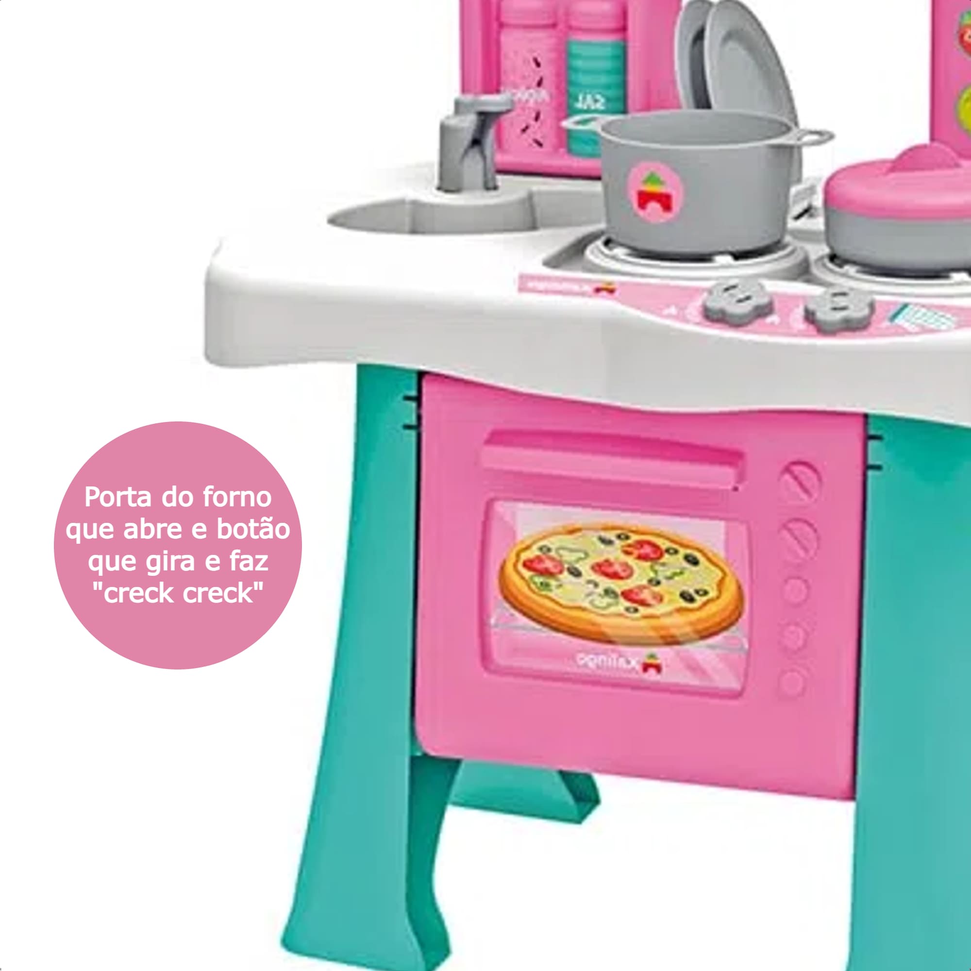 Brinquedo Cozinha Infantil Petit Chef Completa c/ Forninho Xalingo - 06419
