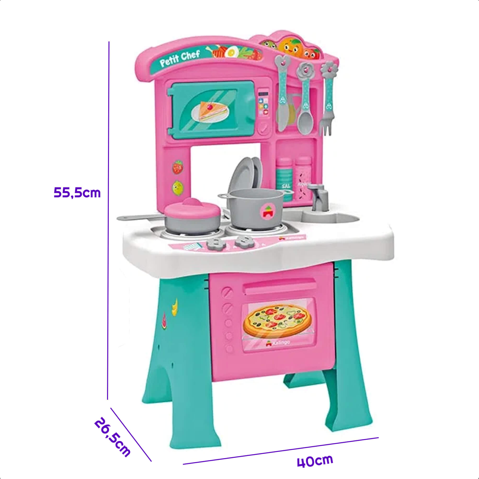 Brinquedo Cozinha Infantil Petit Chef Completa c/ Forninho Xalingo - 06419
