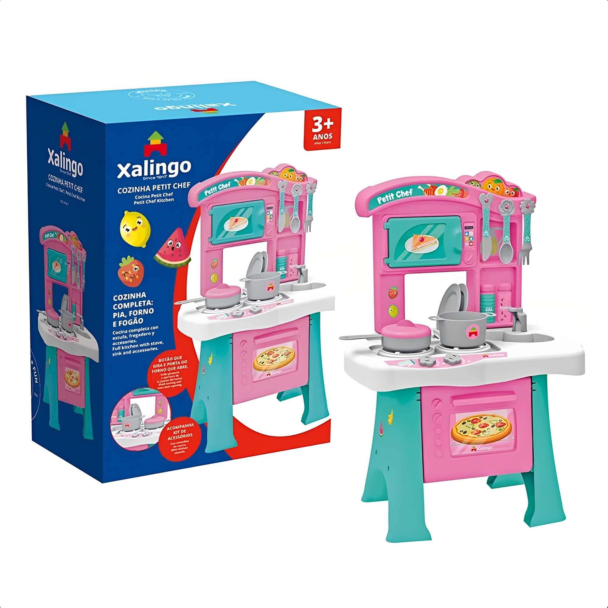 Brinquedo Cozinha Infantil Petit Chef Completa c/ Forninho Xalingo - 06419