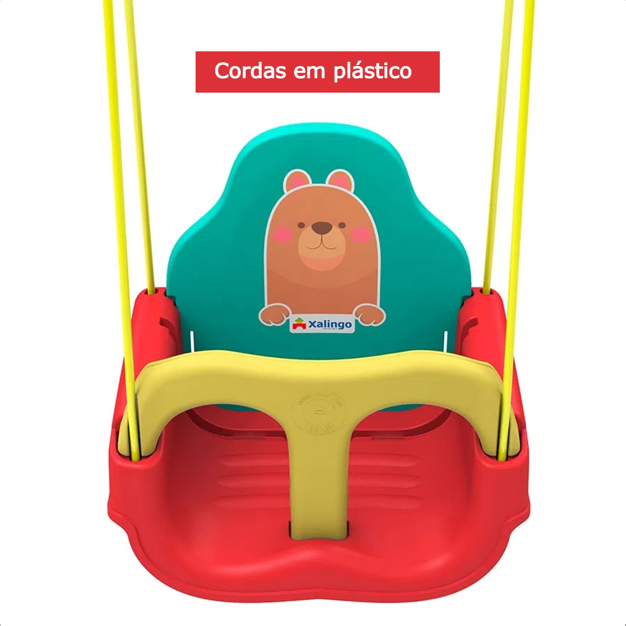 Balanço Infantil Ursinho até 23kg com Cinto de Segurança Xalingo - 09355