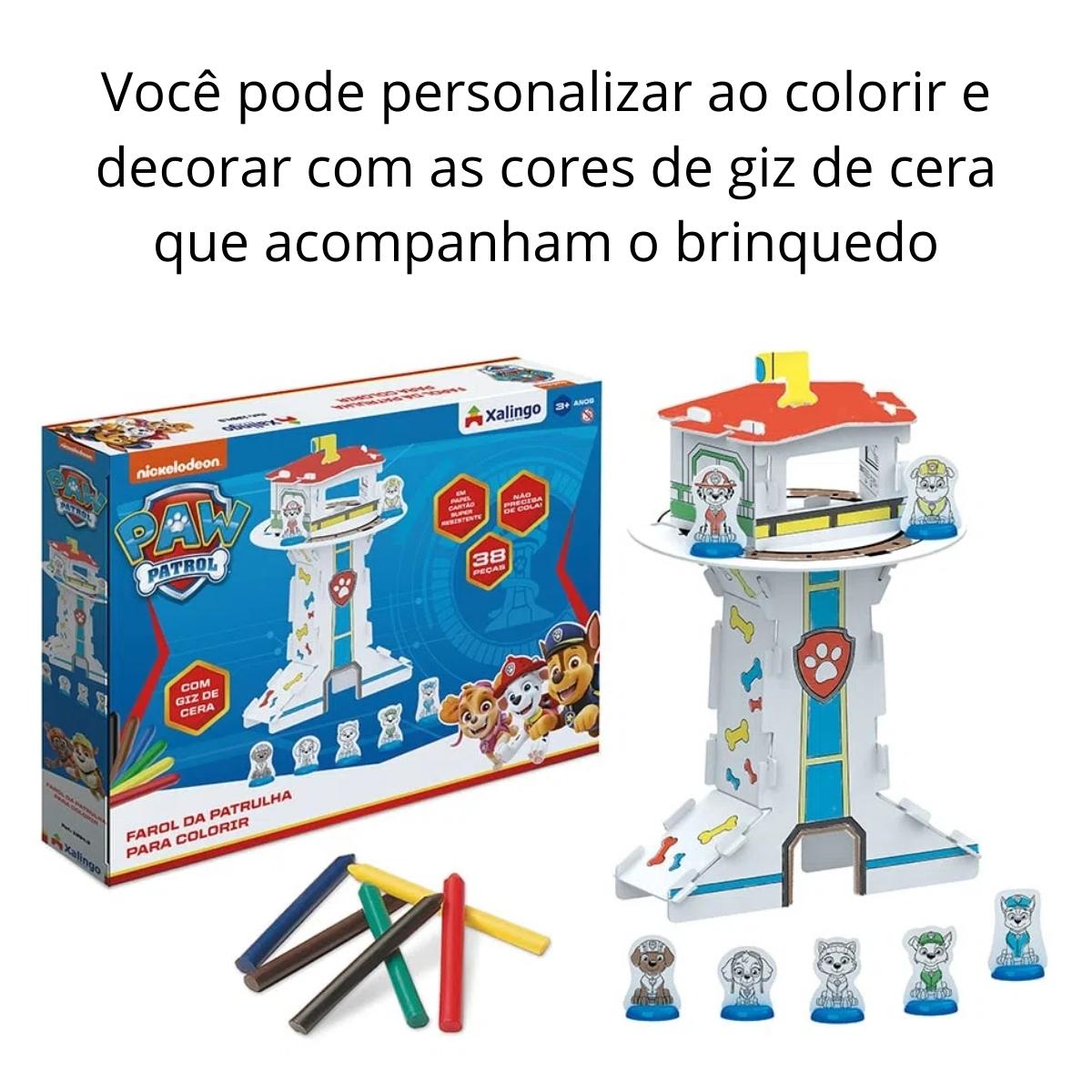 Playset Farol da Patrulha Canina 3D para Colorir em Cartão - Xalingo 13943