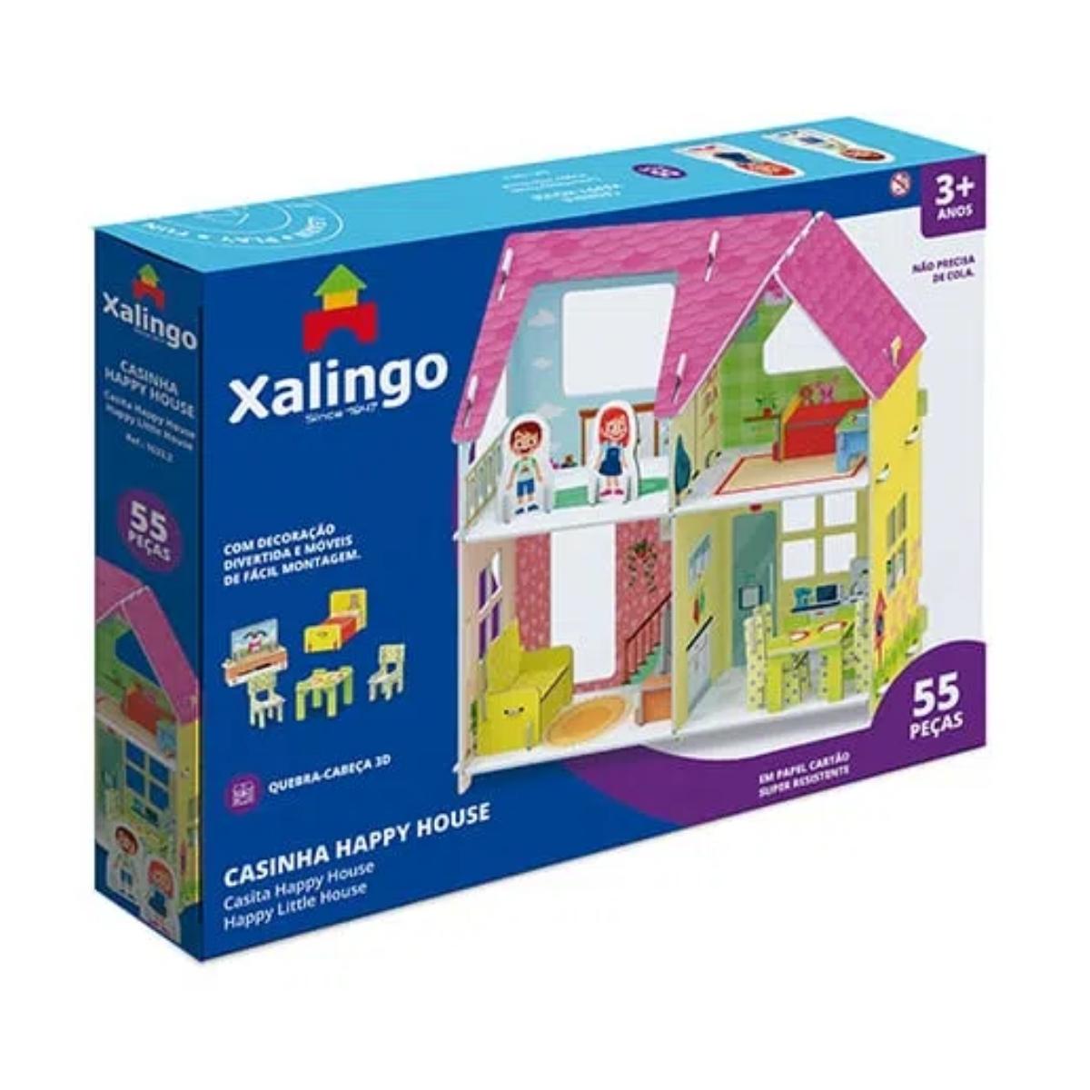 Playset Casinha Happy House 3D em Cartão Xalingo - 16332