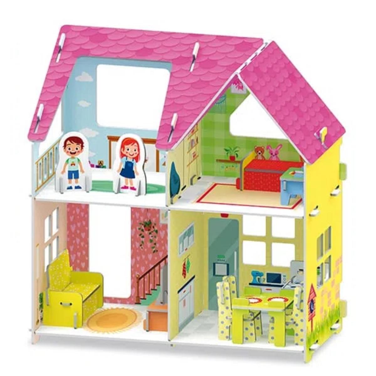 Playset Casinha Happy House 3D em Cartão Xalingo - 16332