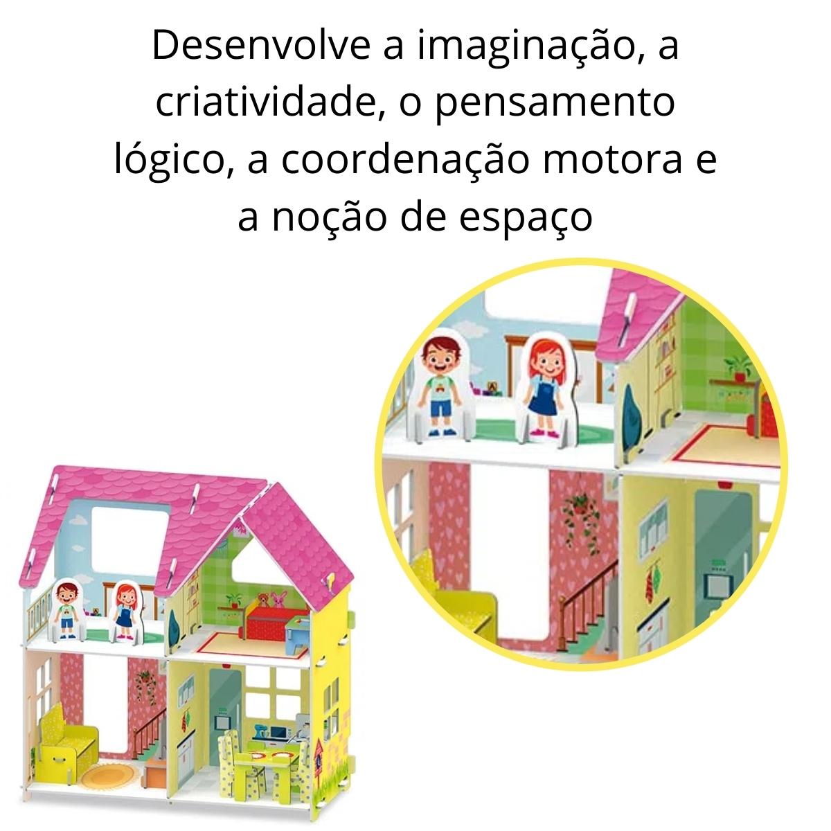 Playset Casinha Happy House 3D em Cartão Xalingo - 16332