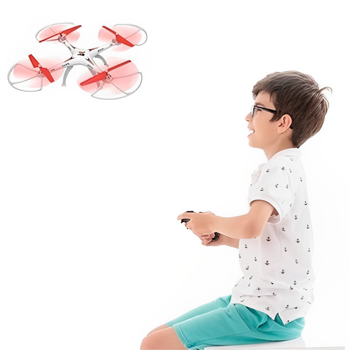 Drone Vectron Quadricoptero Tamanho G Brinquedo Controle Joystick Giro 360º Manobras Polibrinq 1050