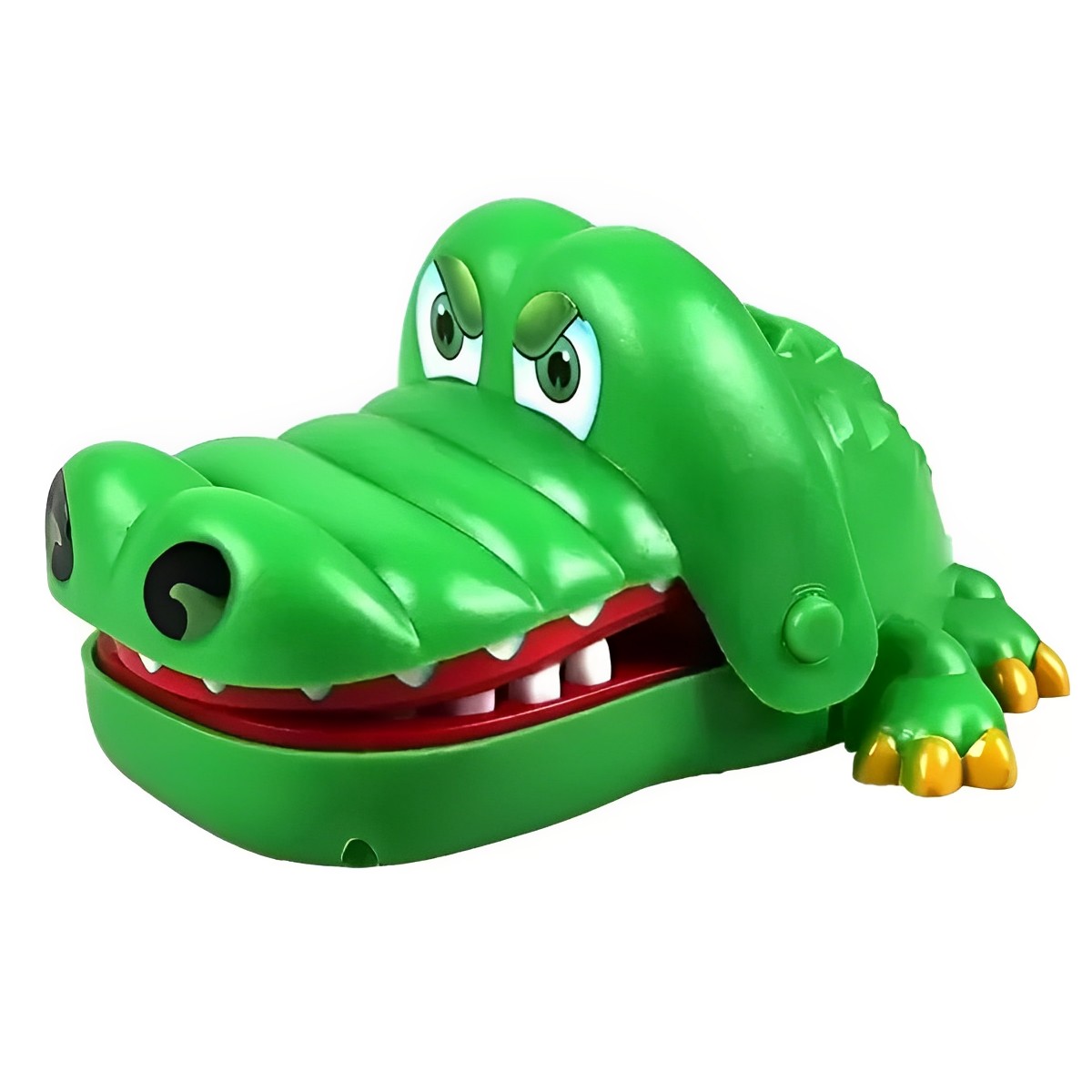 Brinquedo Jogo do Crocodilo Morde O Dedo Dentista Funciona Dando Corda Lazer Polibrinq - AN0025