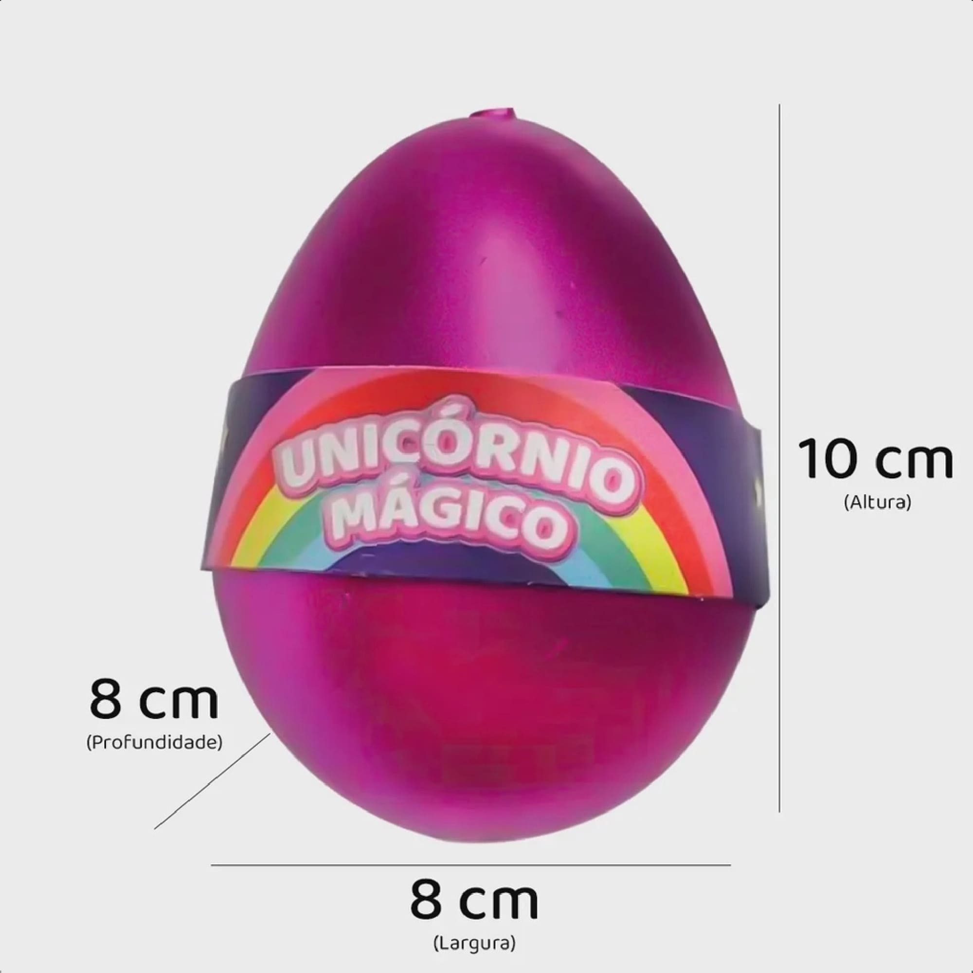 Brinquedo Ovo Mágico Unicórnio Cresce Na Água 9 Modelos Surpresas Polibrinq - AN2004