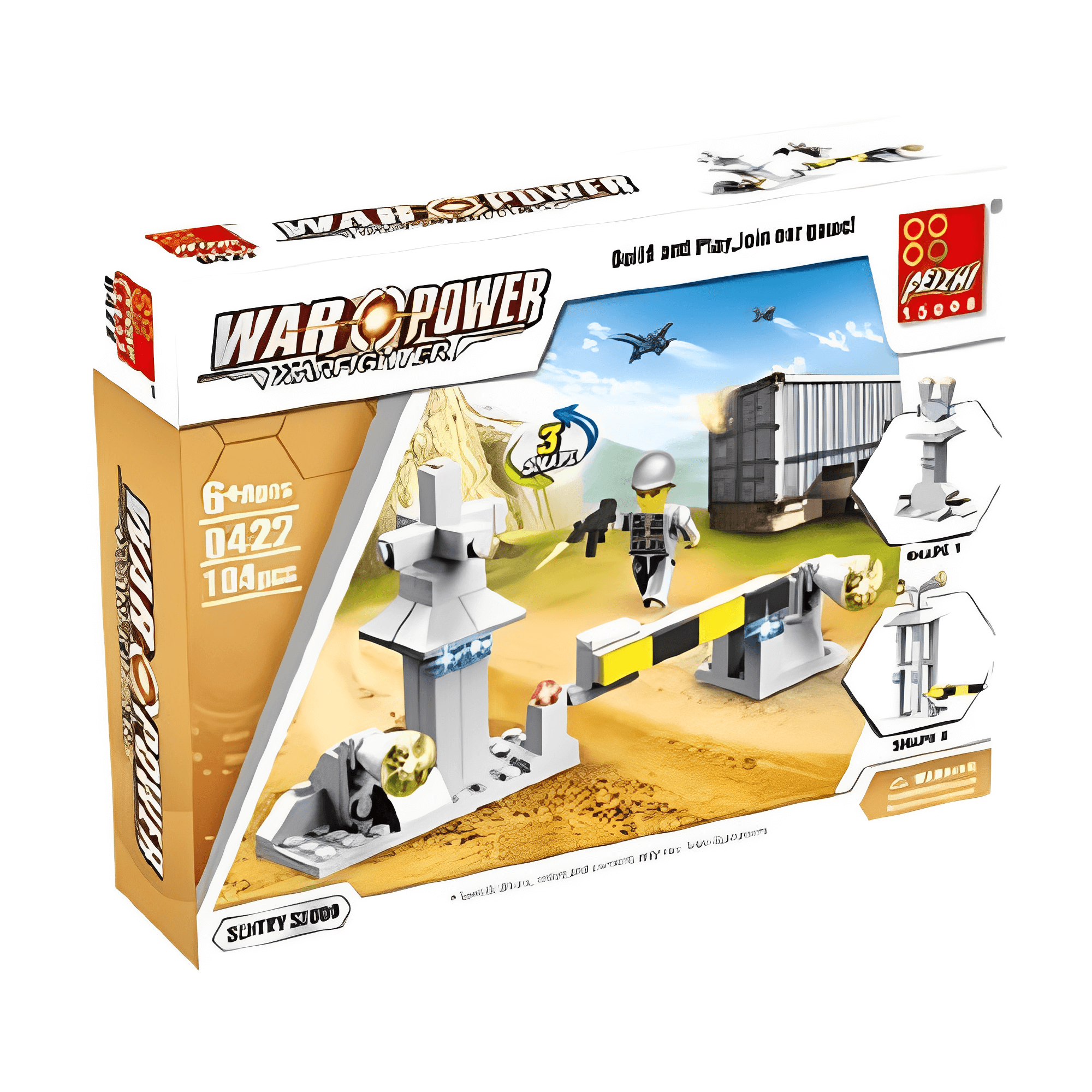 N/A Jogo, brinquedo de montar Sortidos 96 a 104 Peças Militar Blocks Polibrinq - BK004