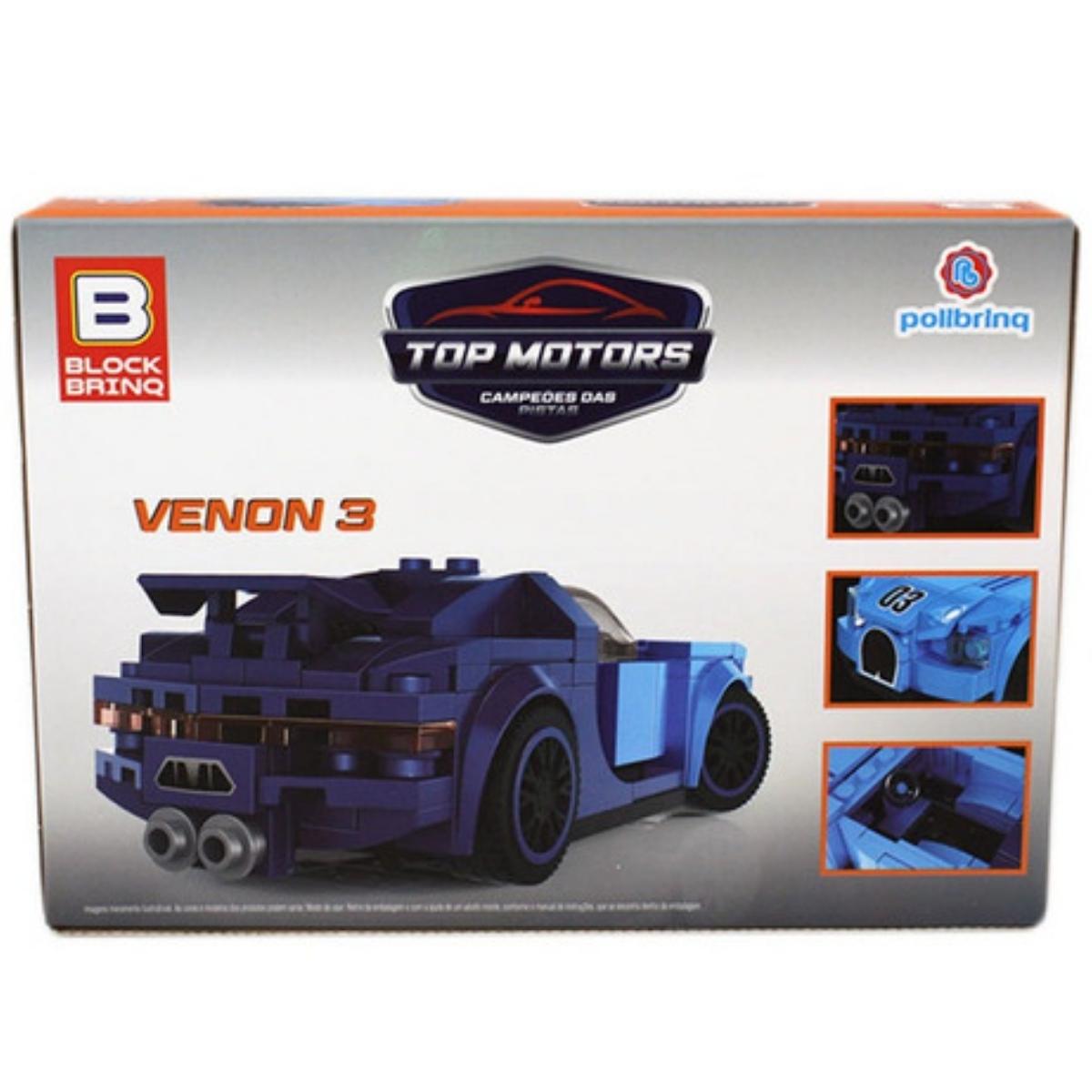 Brinquedo de Encaixe Carro Venon 3 e Potenza Com 139 pecas Polibrinq - BK008