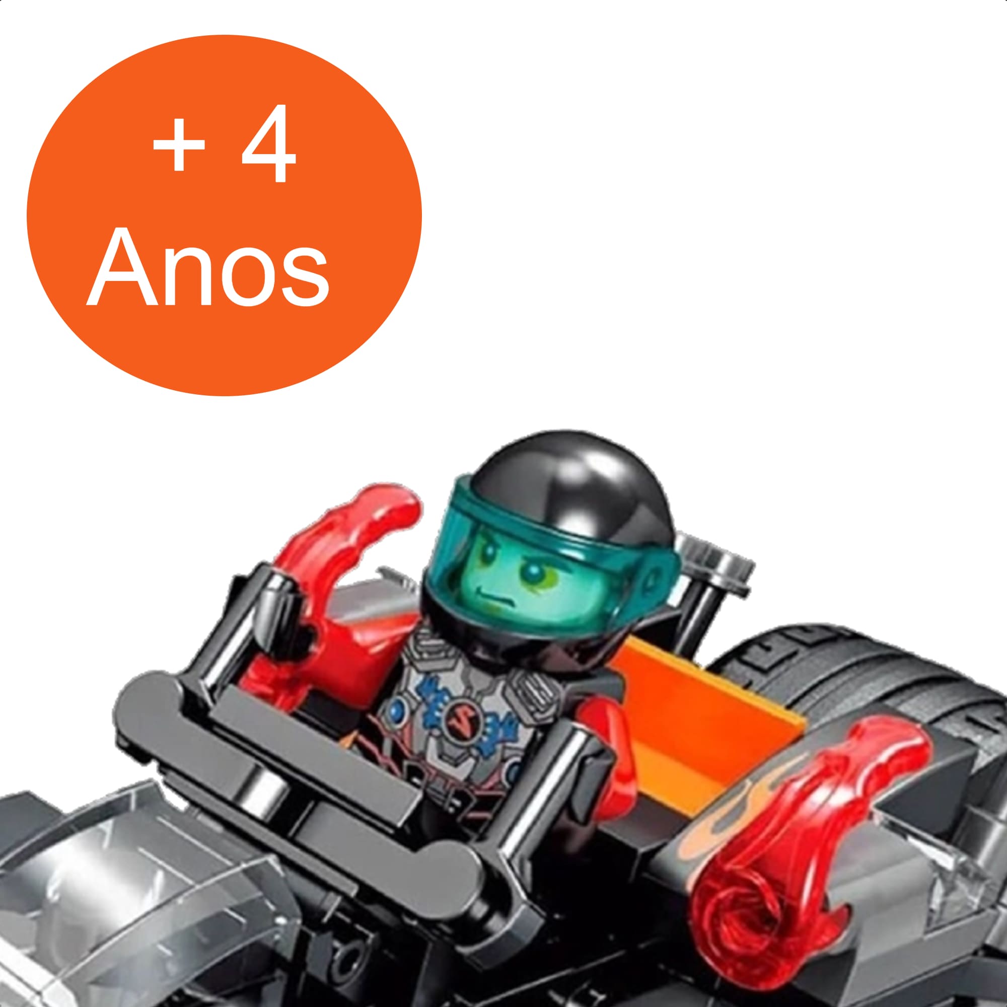 Brinquedo De Encaixe Heróis VS Vilões Dark Cobra Lurk 101 Pç. Moto Combate Polibrinq-BM004