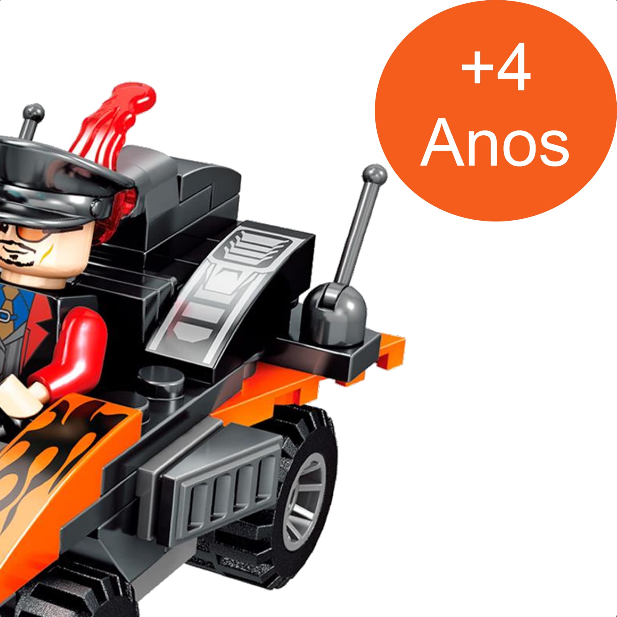 Brinquedo De Encaixe Heróis vs Vilões Dark Mamba General Kaos 79 Peças Polibrinq - BM008