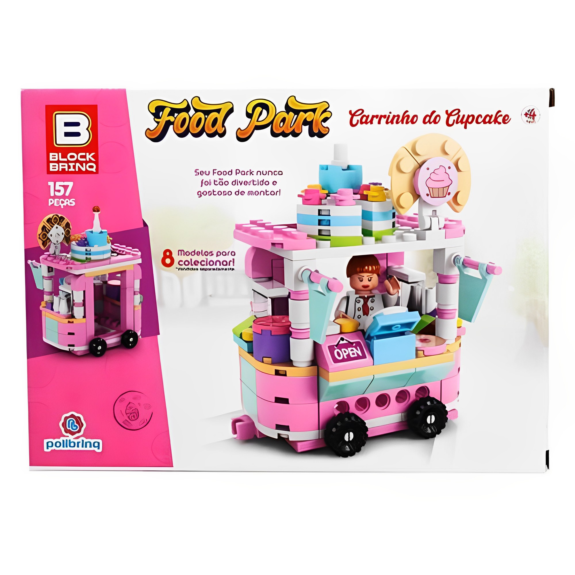 Brinquedo para montar e desmontar Sortidos 157 a 189 Peças - Food Park Sortidos Polibrinq - BM017