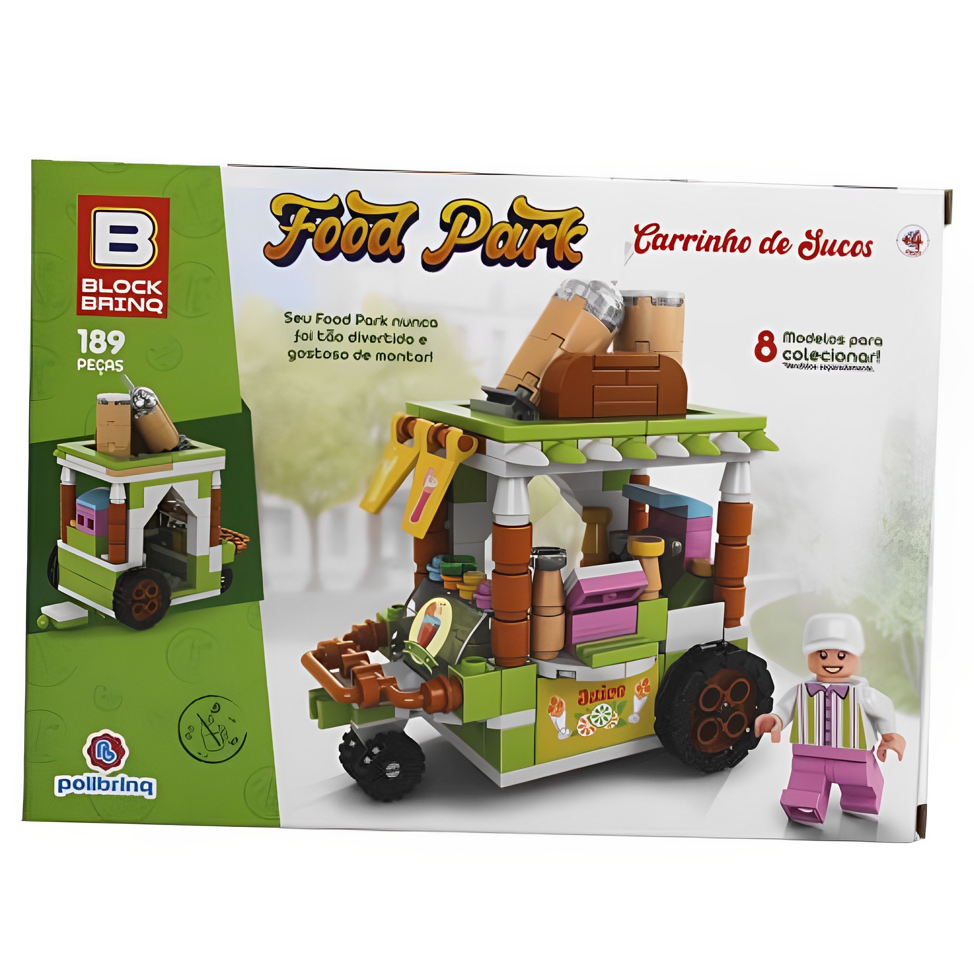 Brinquedo para montar e desmontar Sortidos 157 a 189 Peças - Food Park Sortidos Polibrinq - BM017