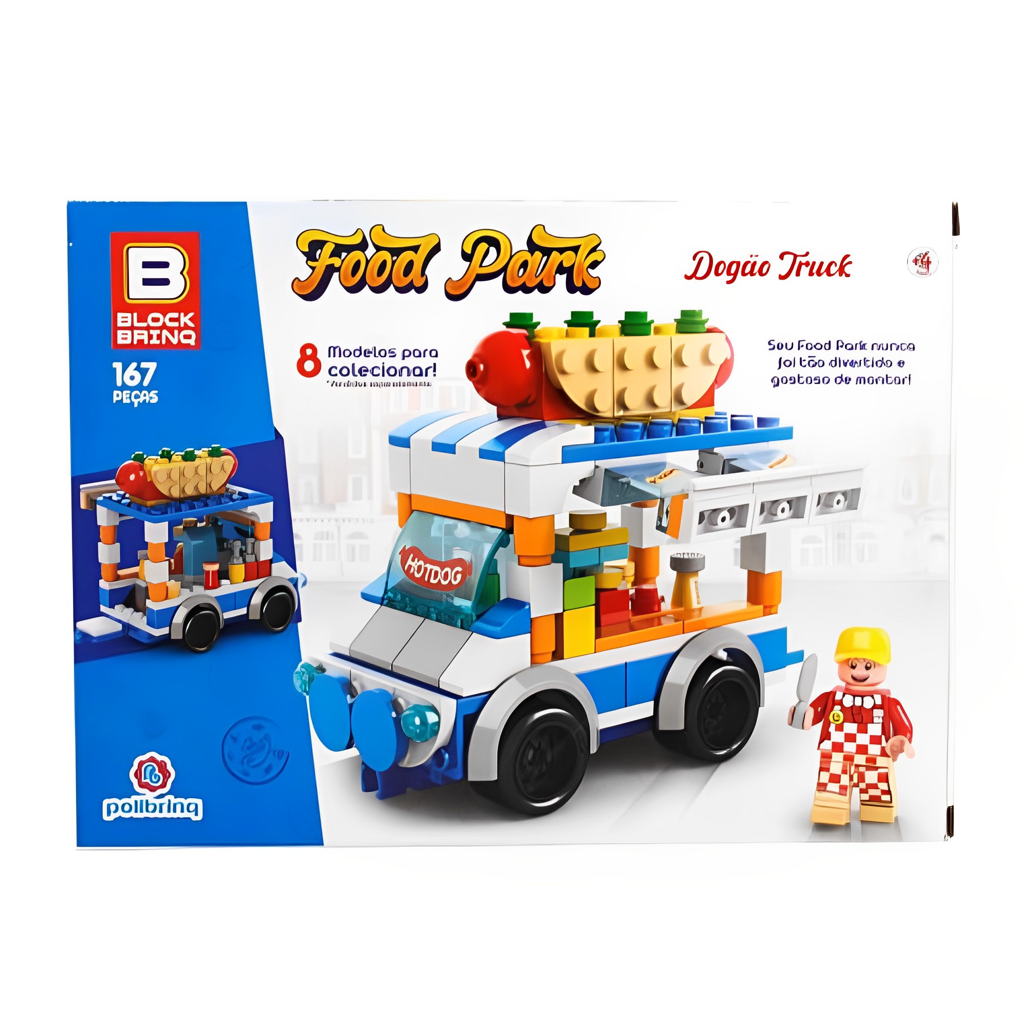 Brinquedo para montar e desmontar Sortidos 157 a 189 Peças - Food Park Sortidos Polibrinq - BM017