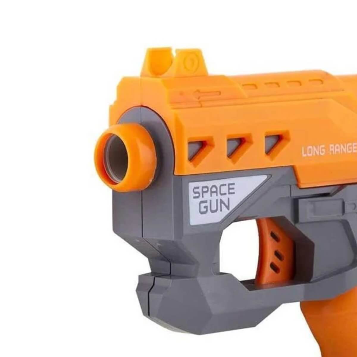Brinquedo Lançador de Dardos Super Shot Space Gun Longo Alcance Polibrinq - GN01
