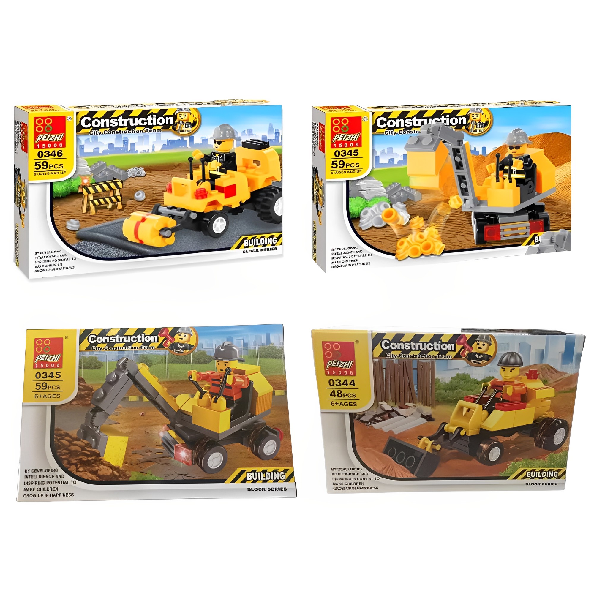 N/A Brinquedo para montar e desmontar - Construção Blocks 48 a 59 Peças Sortidos Polibrinq BK001