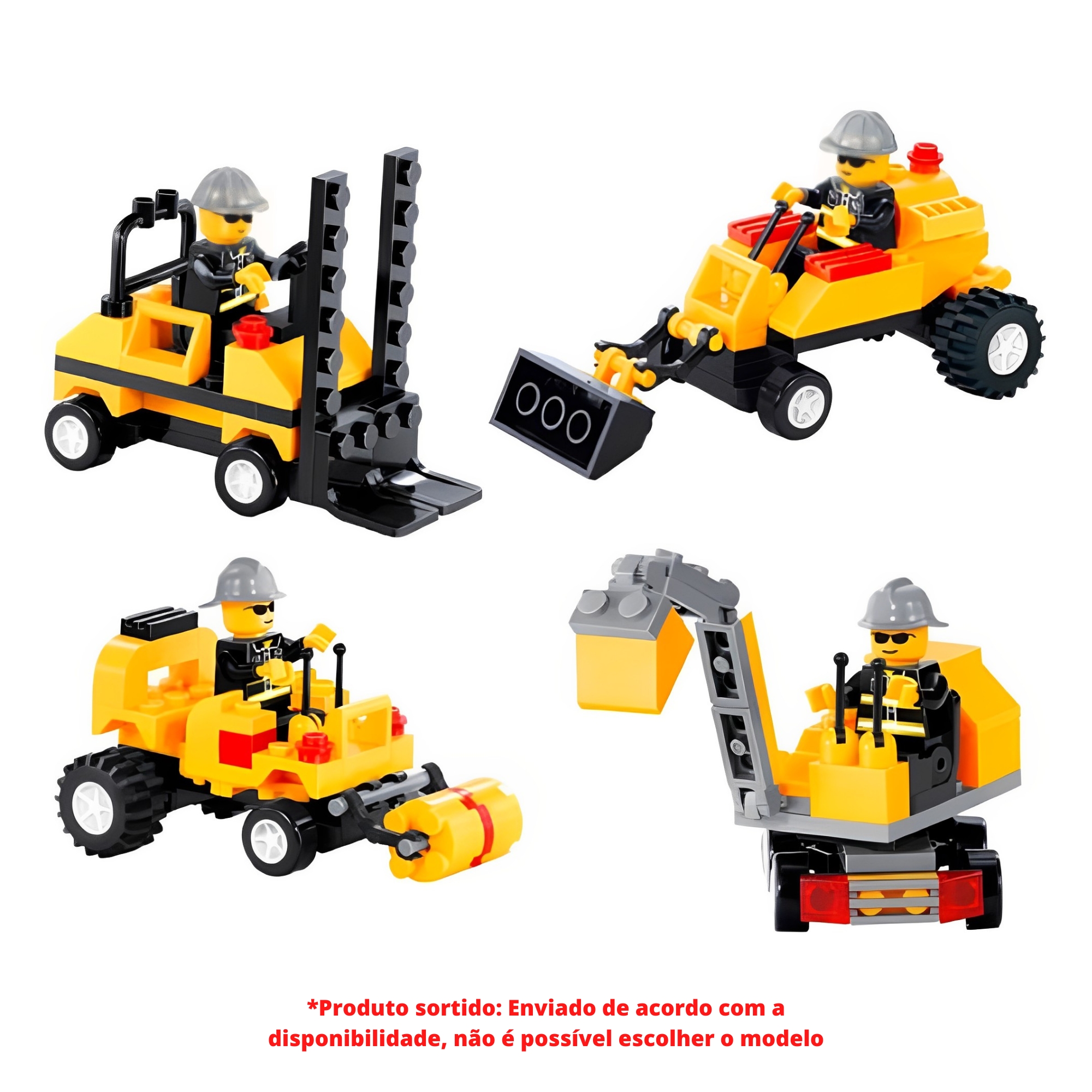 N/A Brinquedo para montar e desmontar - Construção Blocks 48 a 59 Peças Sortidos Polibrinq BK001