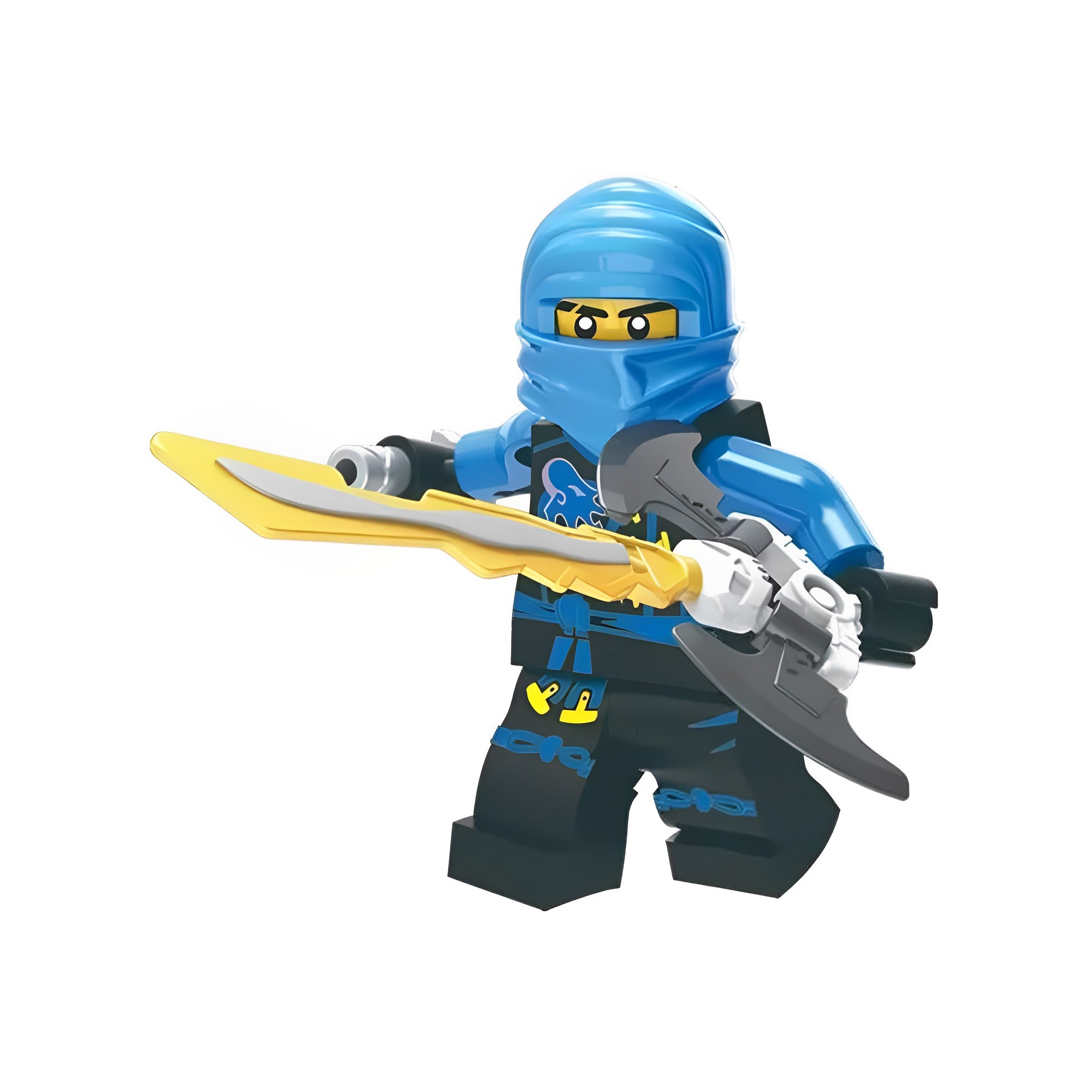 1 Boneco Sortido Hakkin Kichi Yori Kazan Takai ou Sora Block Heroes Ninja Polibrinq BL587