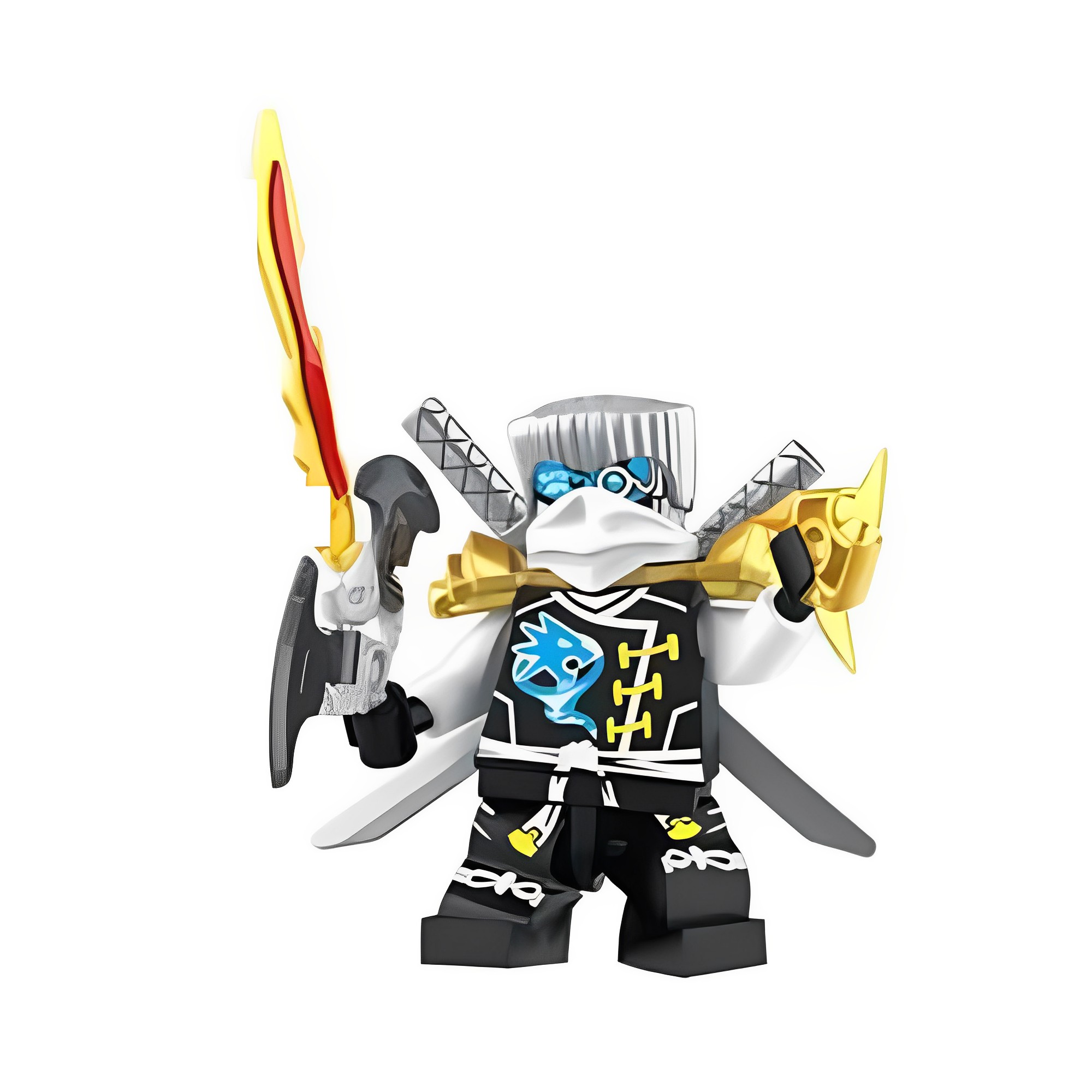 1 Boneco Sortido Hakkin Kichi Yori Kazan Takai ou Sora Block Heroes Ninja Polibrinq BL587