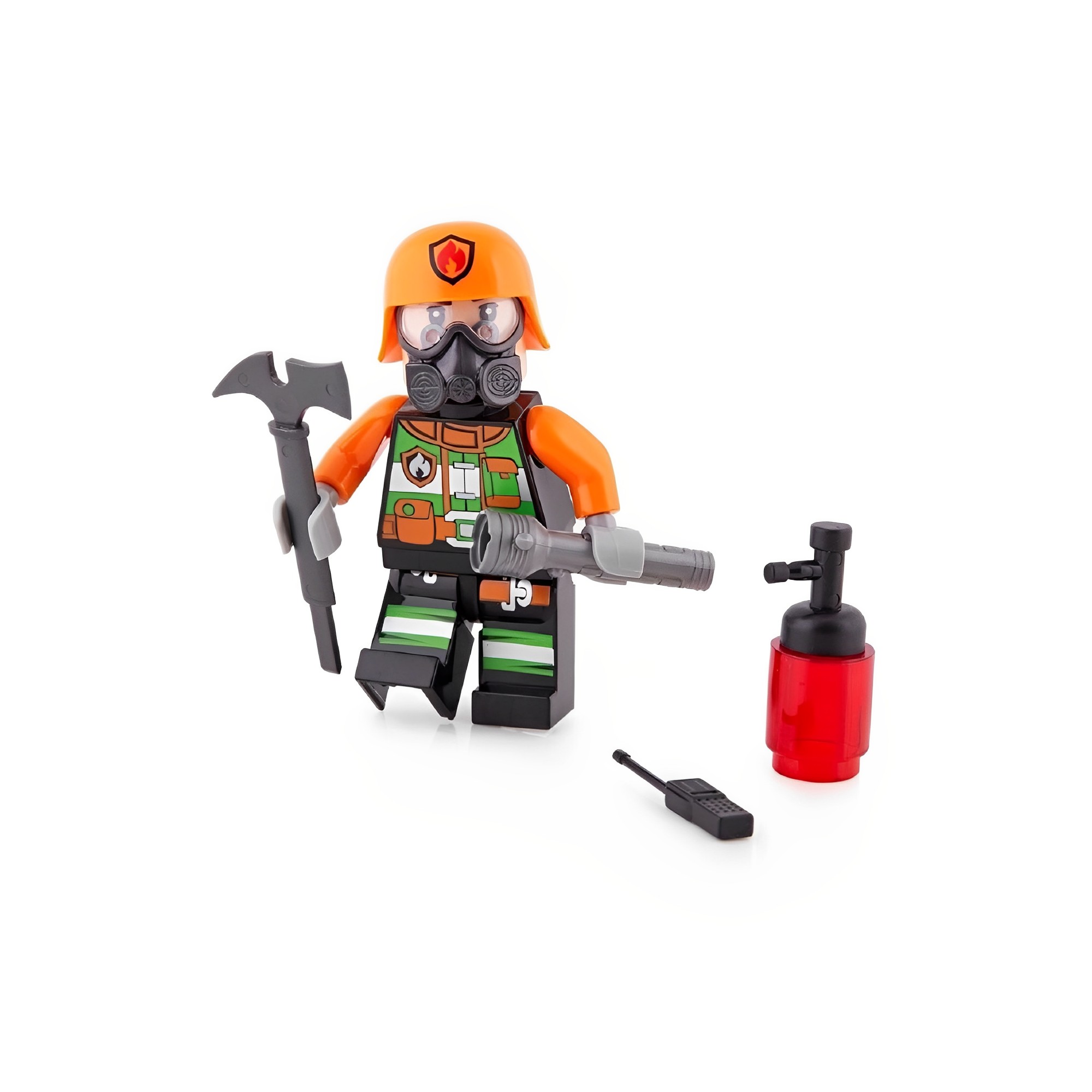 N/A Kit Bonecos Articulados Sortidos - Block Heroes Missão Bombeiros - Polibrinq BL595