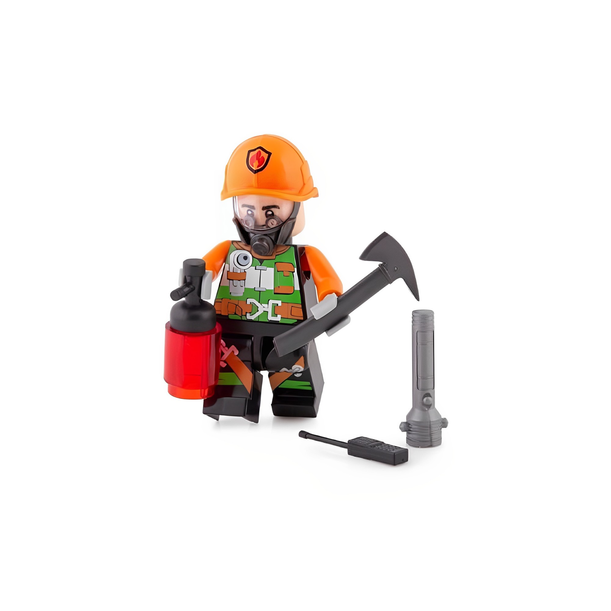 N/A Kit Bonecos Articulados Sortidos - Block Heroes Missão Bombeiros - Polibrinq BL595
