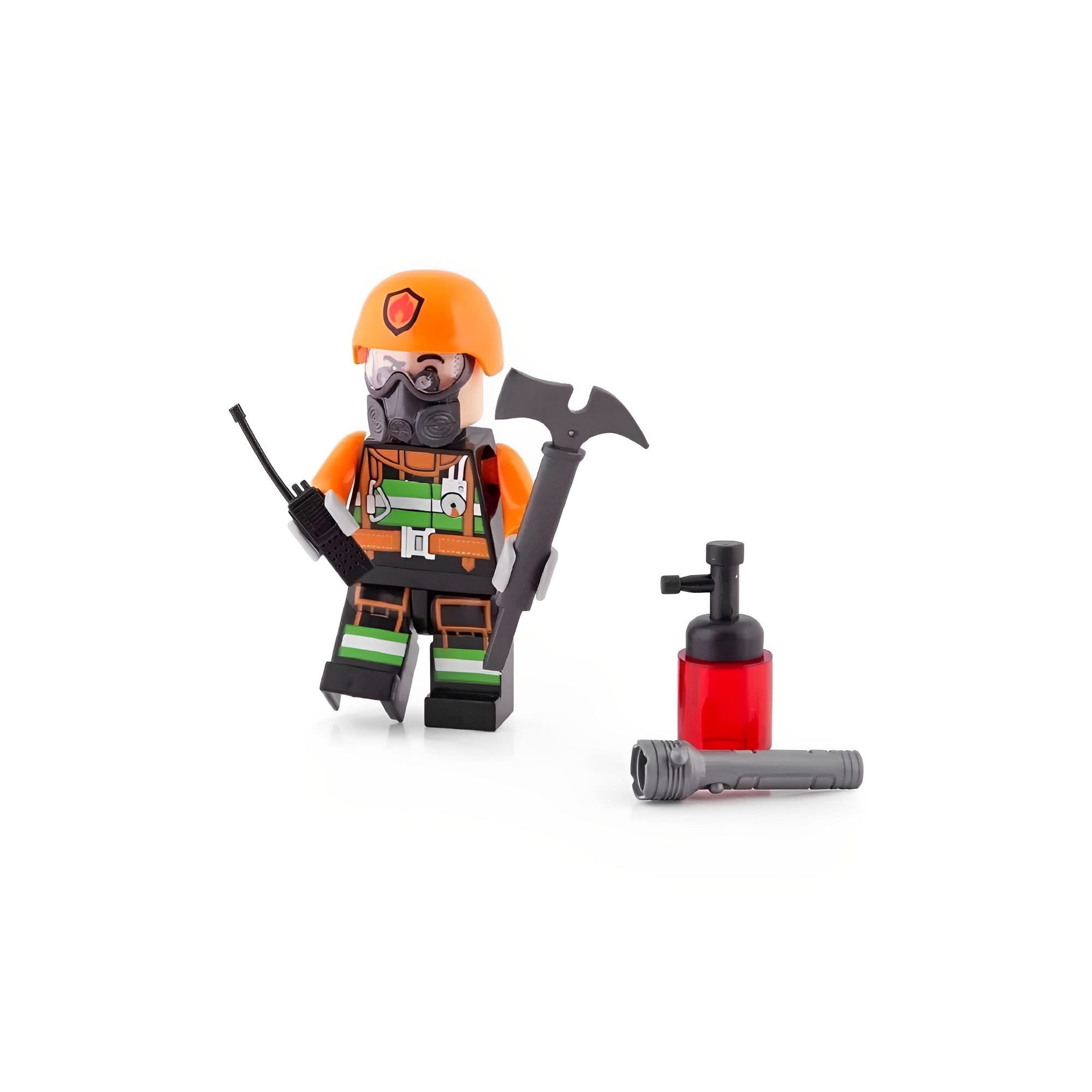 N/A Kit Bonecos Articulados Sortidos - Block Heroes Missão Bombeiros - Polibrinq BL595
