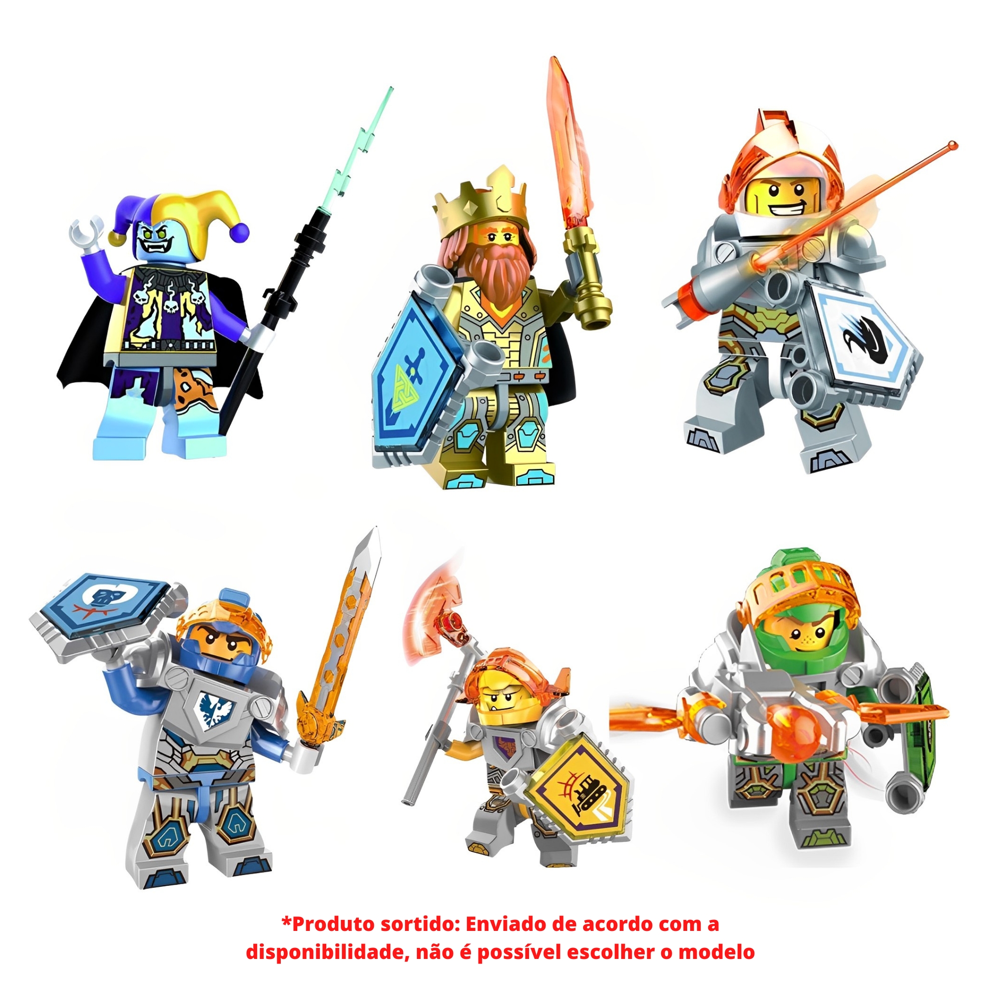 Boneco Sortido e Unitário Block Heroes Missão Medieval Polibrinq - BL607