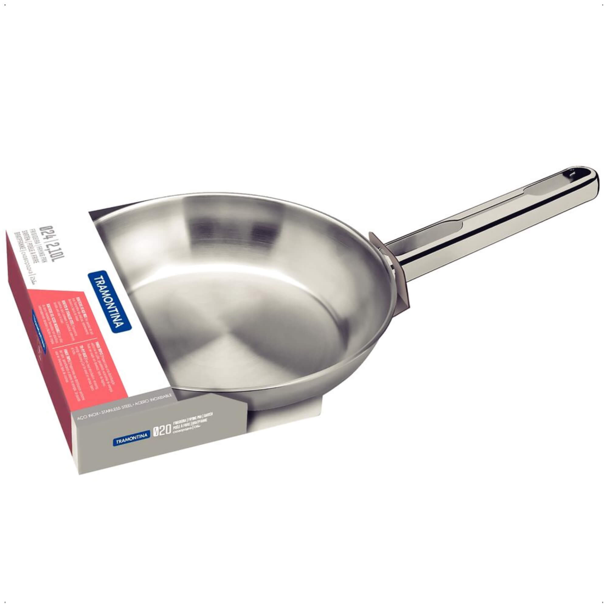 Frigideira Inox Fundo Triplo 24cm Allegra Fogão Gás Elétrico Vitrocerâmico Tramontina - 62666241