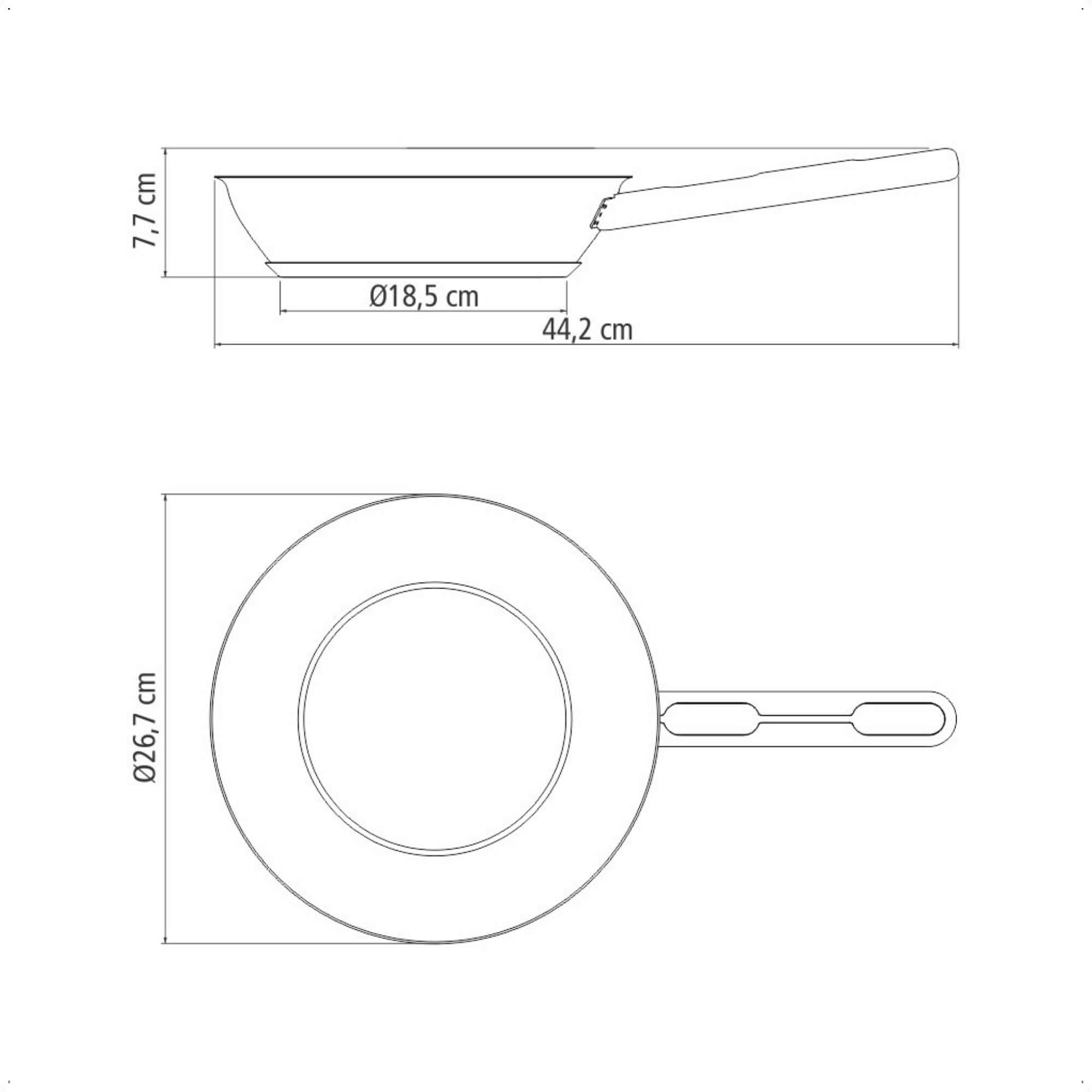 Frigideira Inox Fundo Triplo 24cm Allegra Fogão Gás Elétrico Vitrocerâmico Tramontina - 62666241