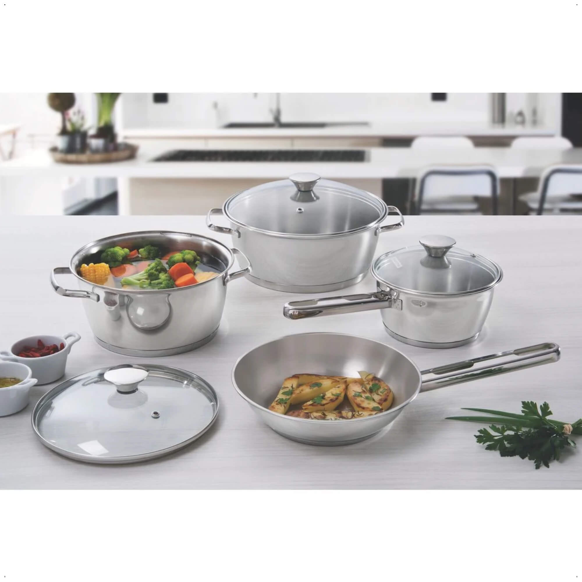Frigideira Inox Fundo Triplo 24cm Allegra Fogão Gás Elétrico Vitrocerâmico Tramontina - 62666241