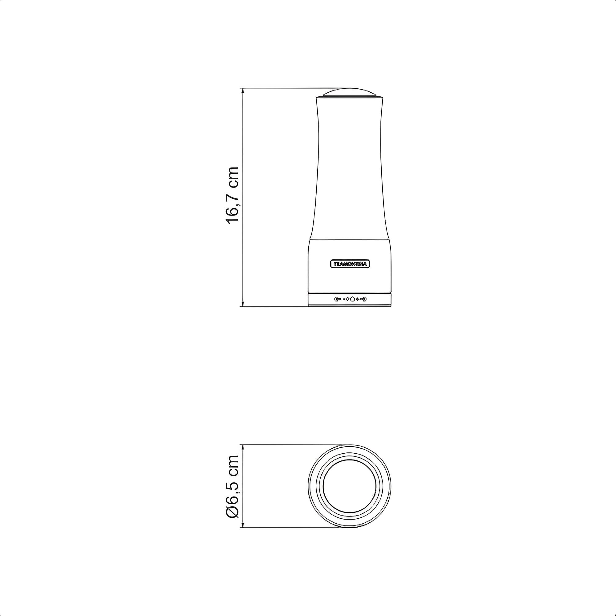 Moedor p/ Sal Grosso ou Pimenta Acrílico e Aço Inox Moinho Cerâmica Tramontina - 61653000
