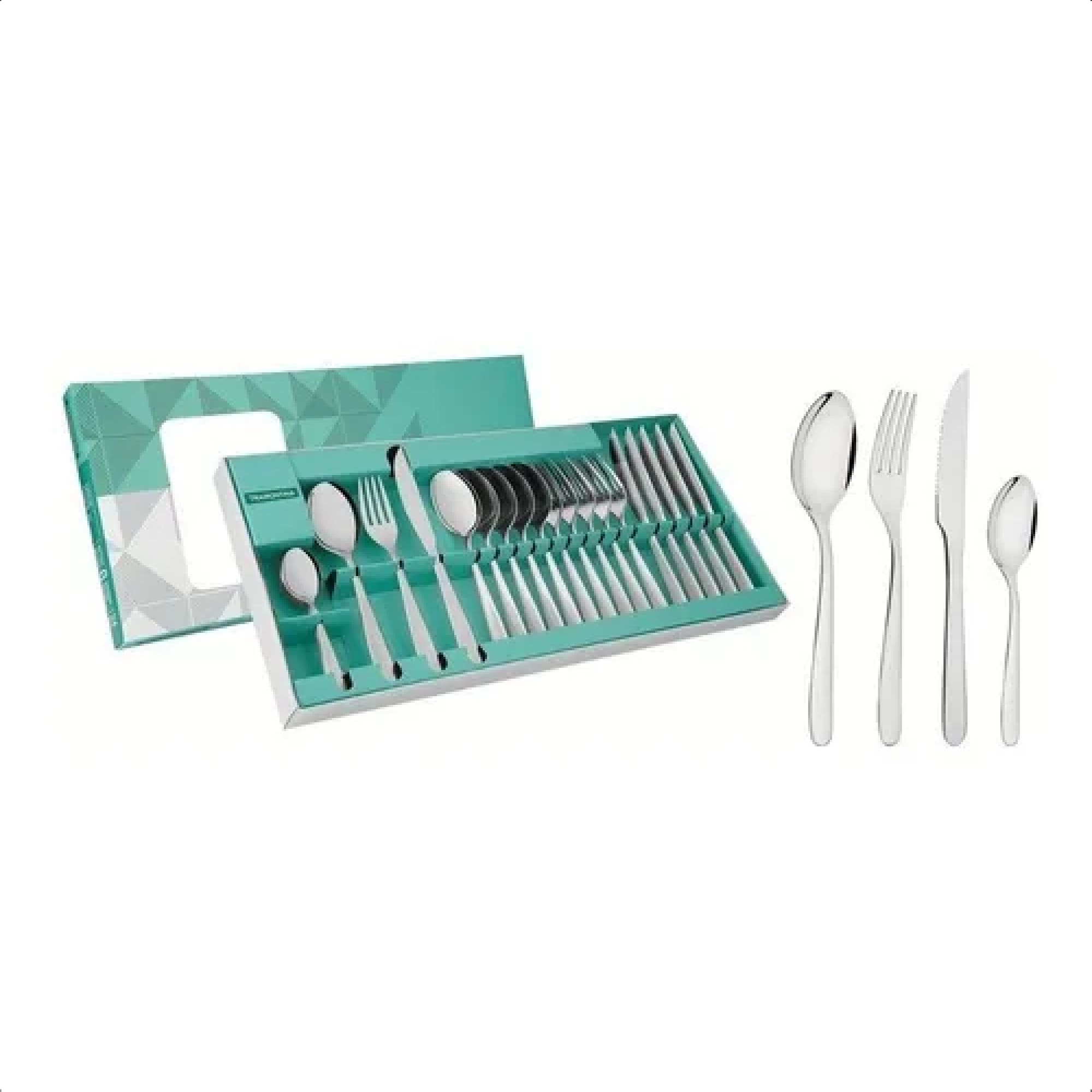 Jogo Faqueiro 24 Peças Tramontina Havai Aço Inox Material Durável Cozinha - 66905847