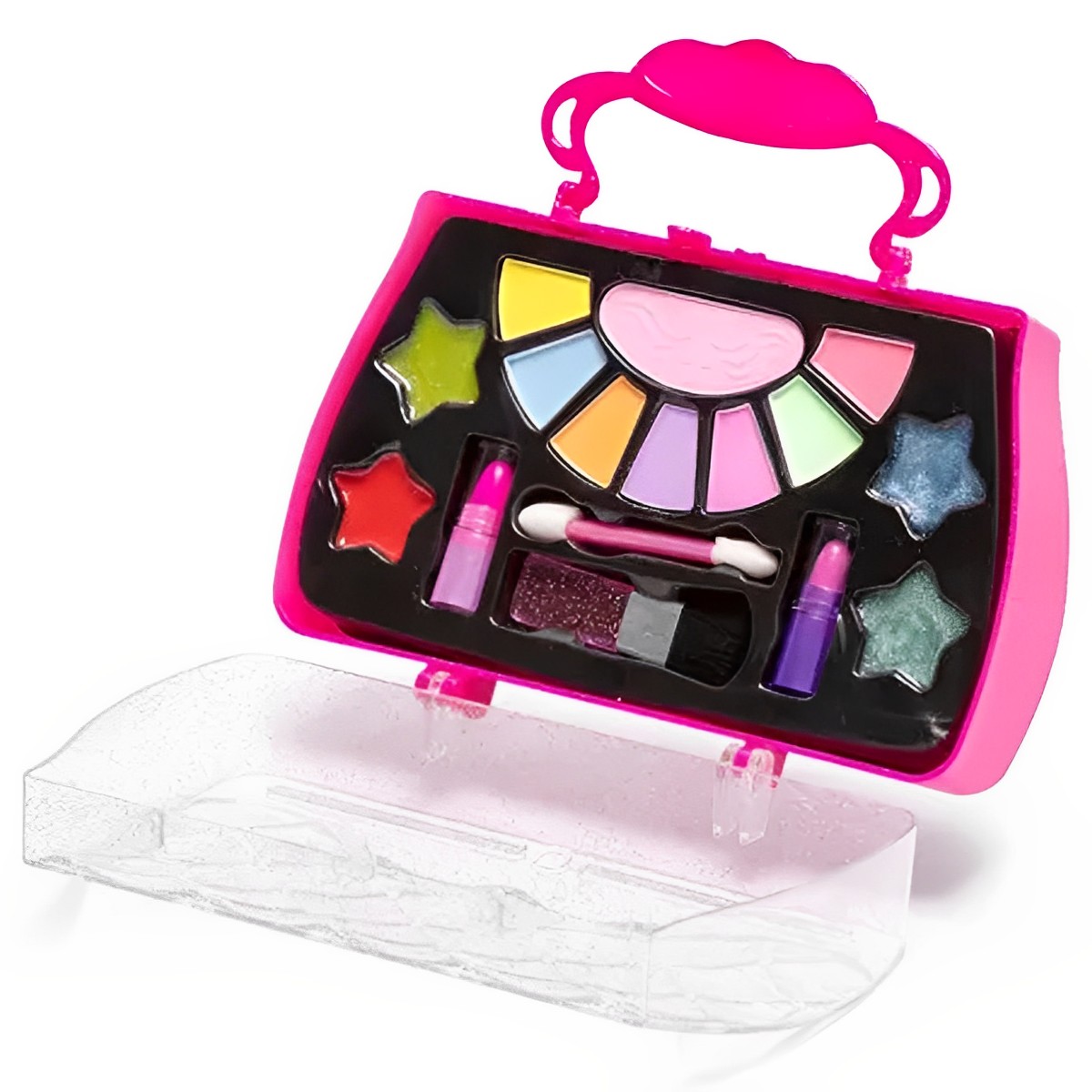 Mini Maleta Kit Maquiagem Infantil Completo com Sombras Batom Gloss Brinquedo Polibrinq - MK06