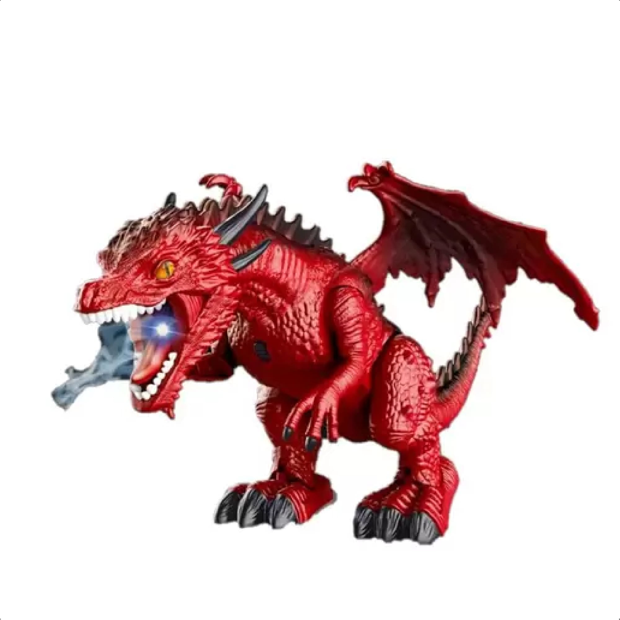 Brinquedo RC Dragão De Fogo Controle Remoto Sopro De Vapor Com Luz +De 4 Anos Polibrinq - DG052