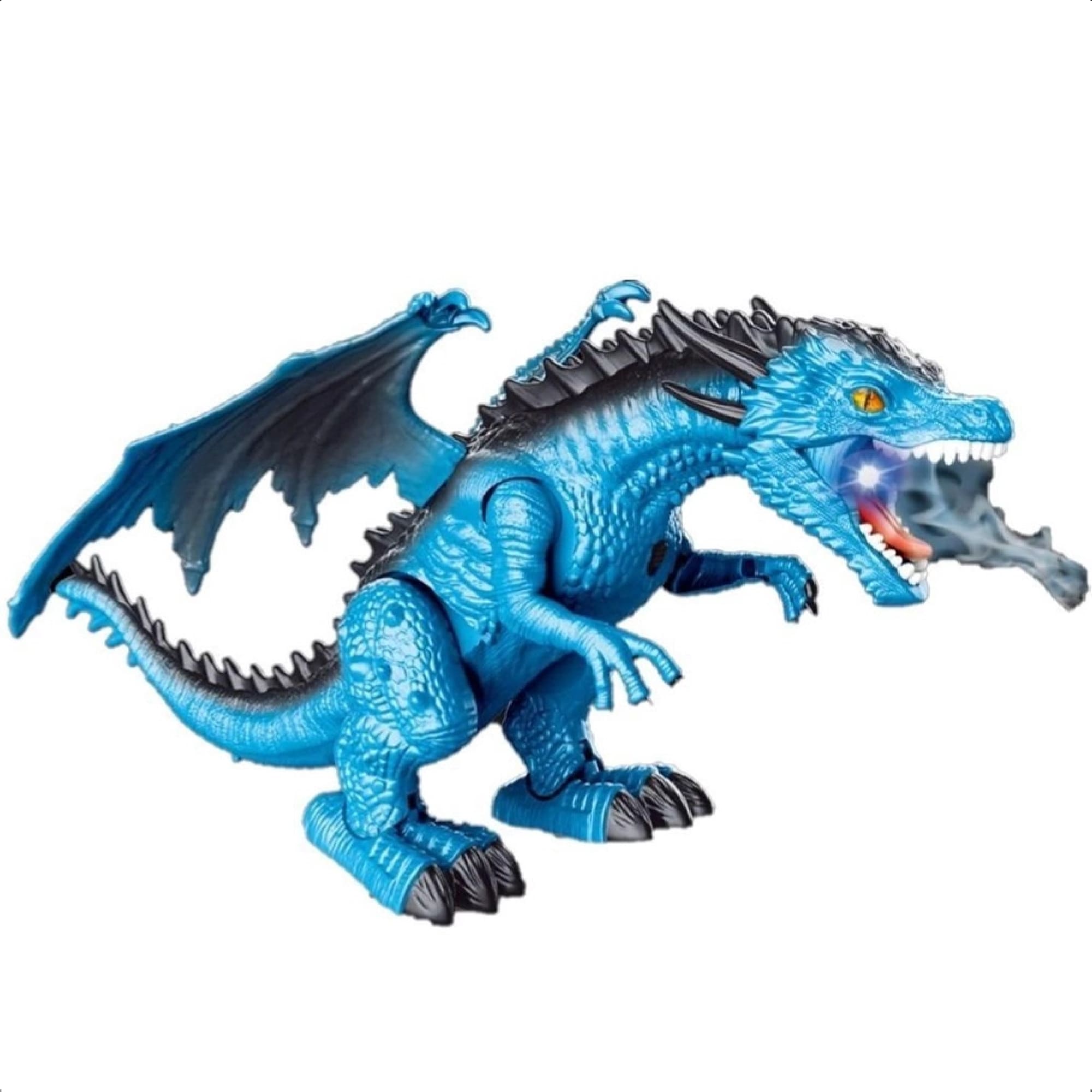 Brinquedo Dragão de Gelo com Controle Remoto Emite Sons Sopro de Vapor +4 Anos Polibrinq - DG053