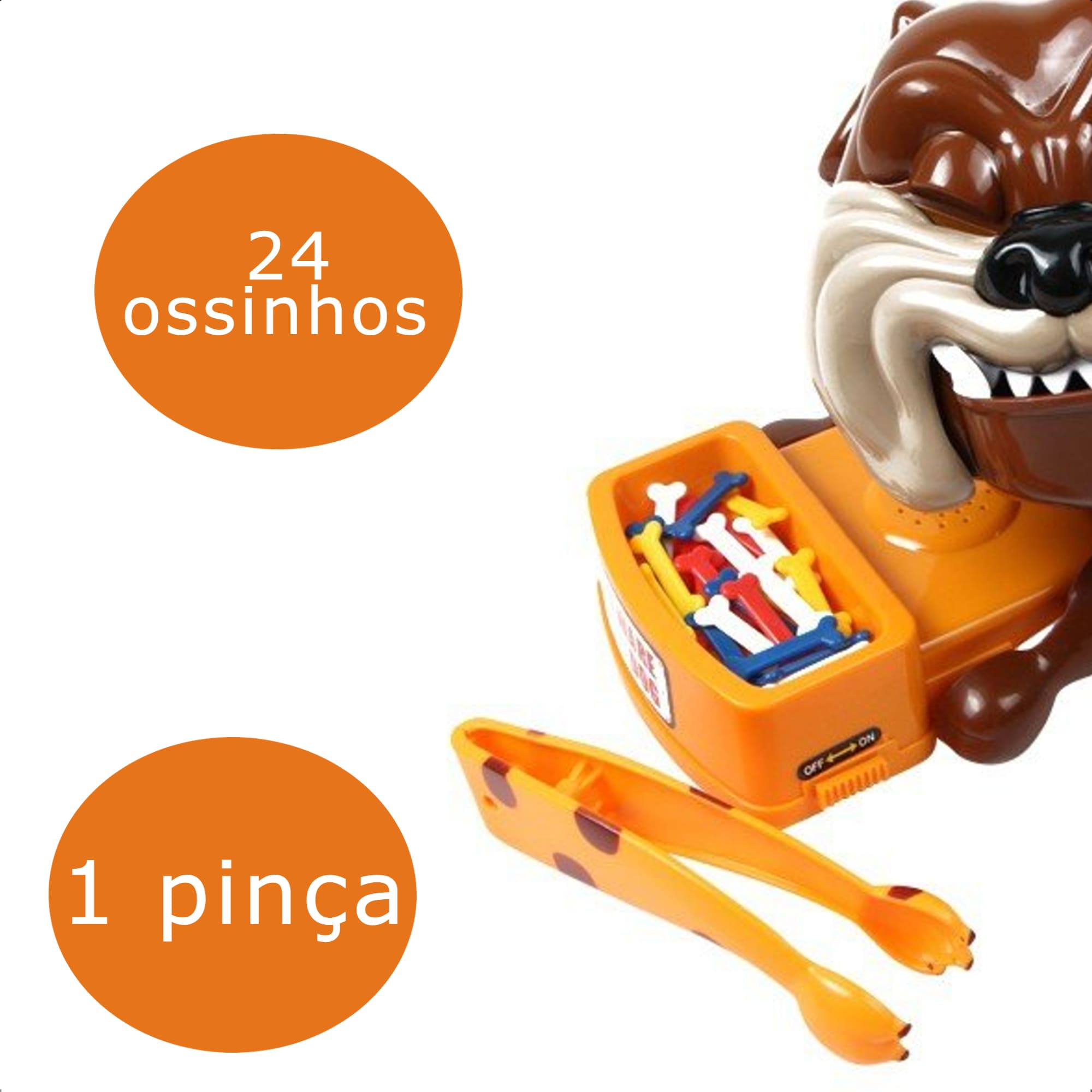 Jogo Bad Dog Não Acorde o Cachorro Roube Seus Ossos Plástico de +3 Anos Brinquedo Polibrinq - 2334
