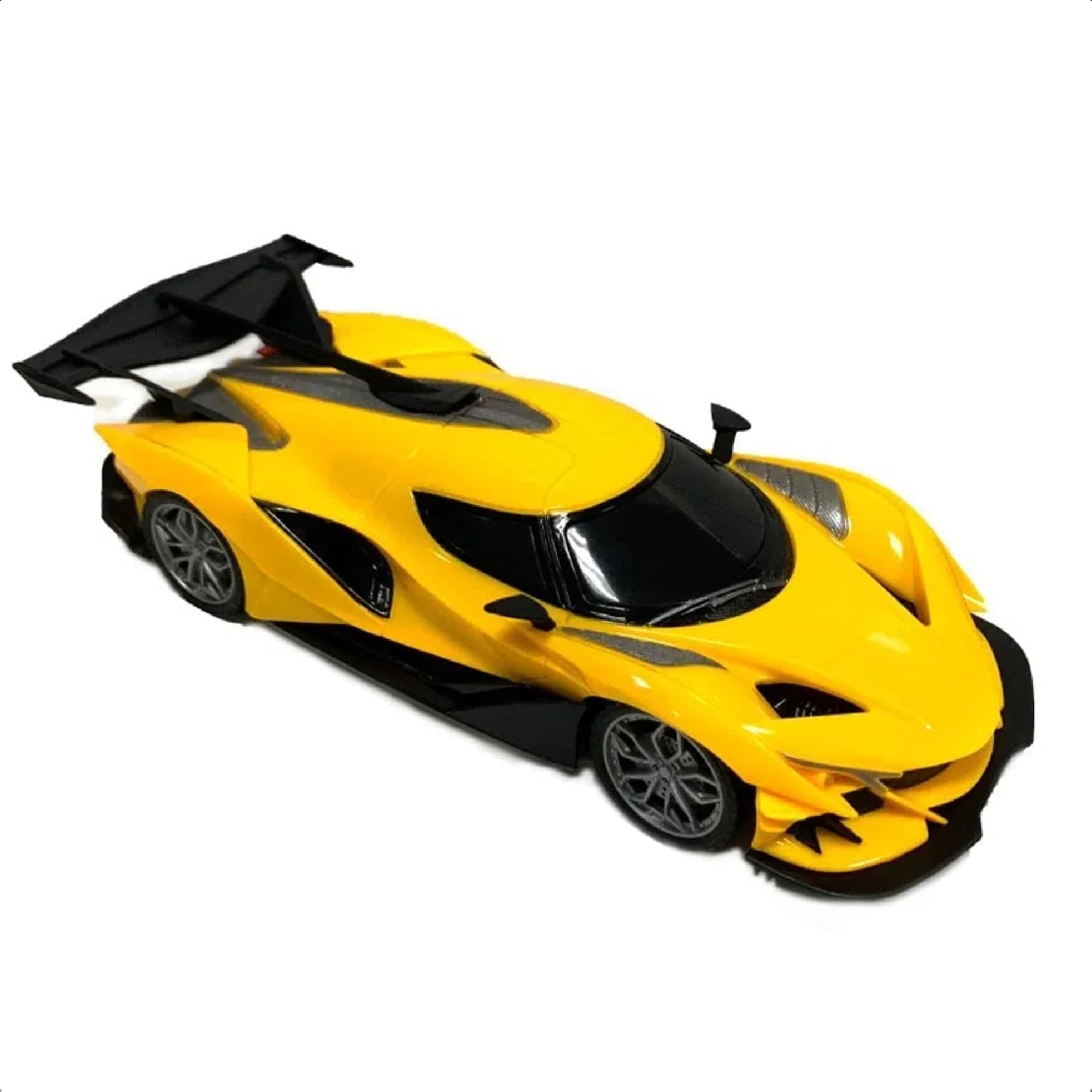 Brinquedo Carrinho de Controle Remoto Amarelo com Led Racing Control Thunder Multikids - BR1645