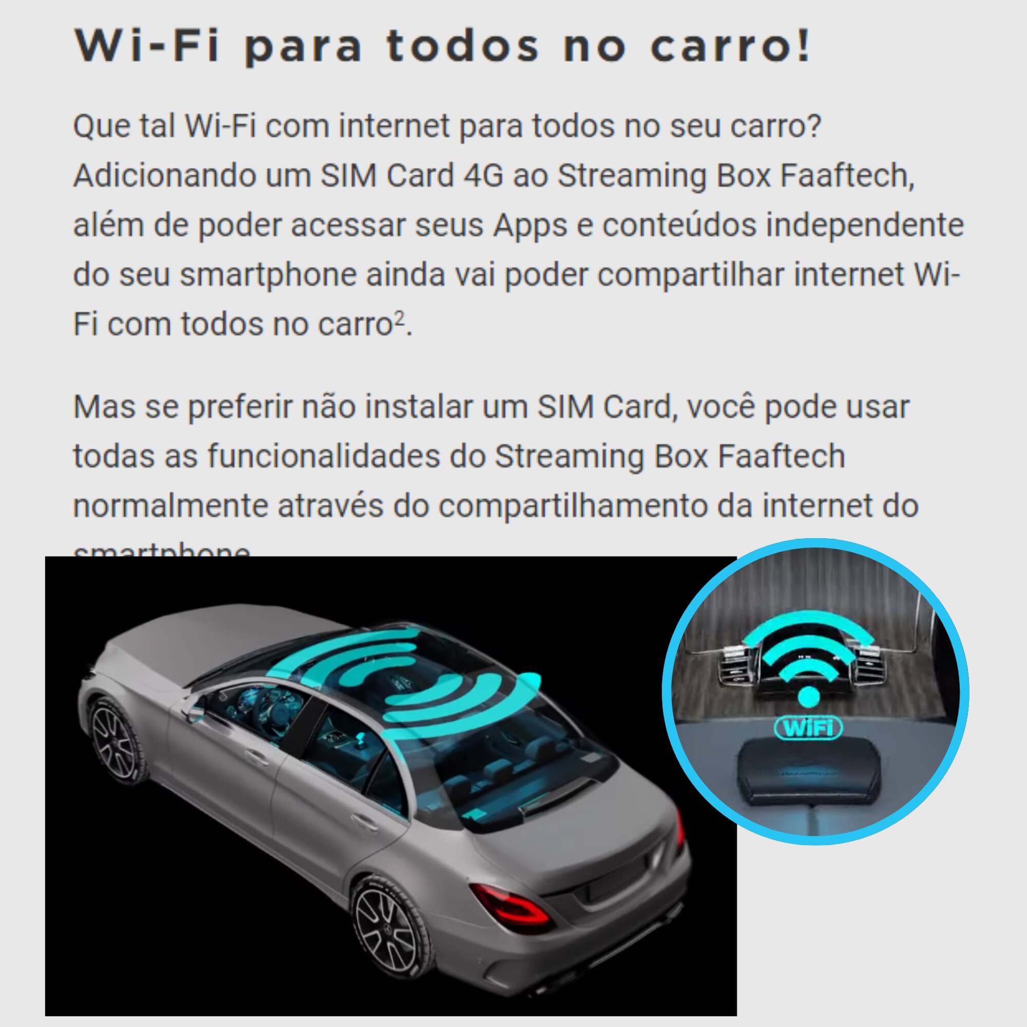 Streaming Box S Faaftech Android/Carplay Plug & Play, 2GB RAM, Bluetooth, 32GB, WI-FI,- 3818