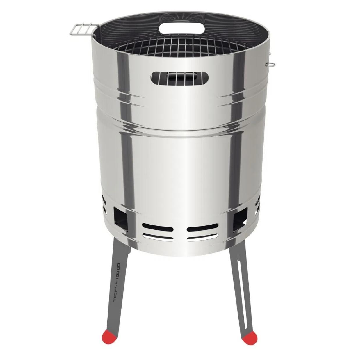 Churrasqueira a Carvão TCP 400 em Aço Inox com Bandeja para Carvão Tramontina - 26500006