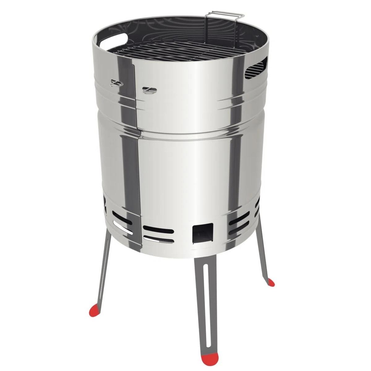 Churrasqueira a Carvão TCP 400 em Aço Inox com Bandeja para Carvão Tramontina - 26500006