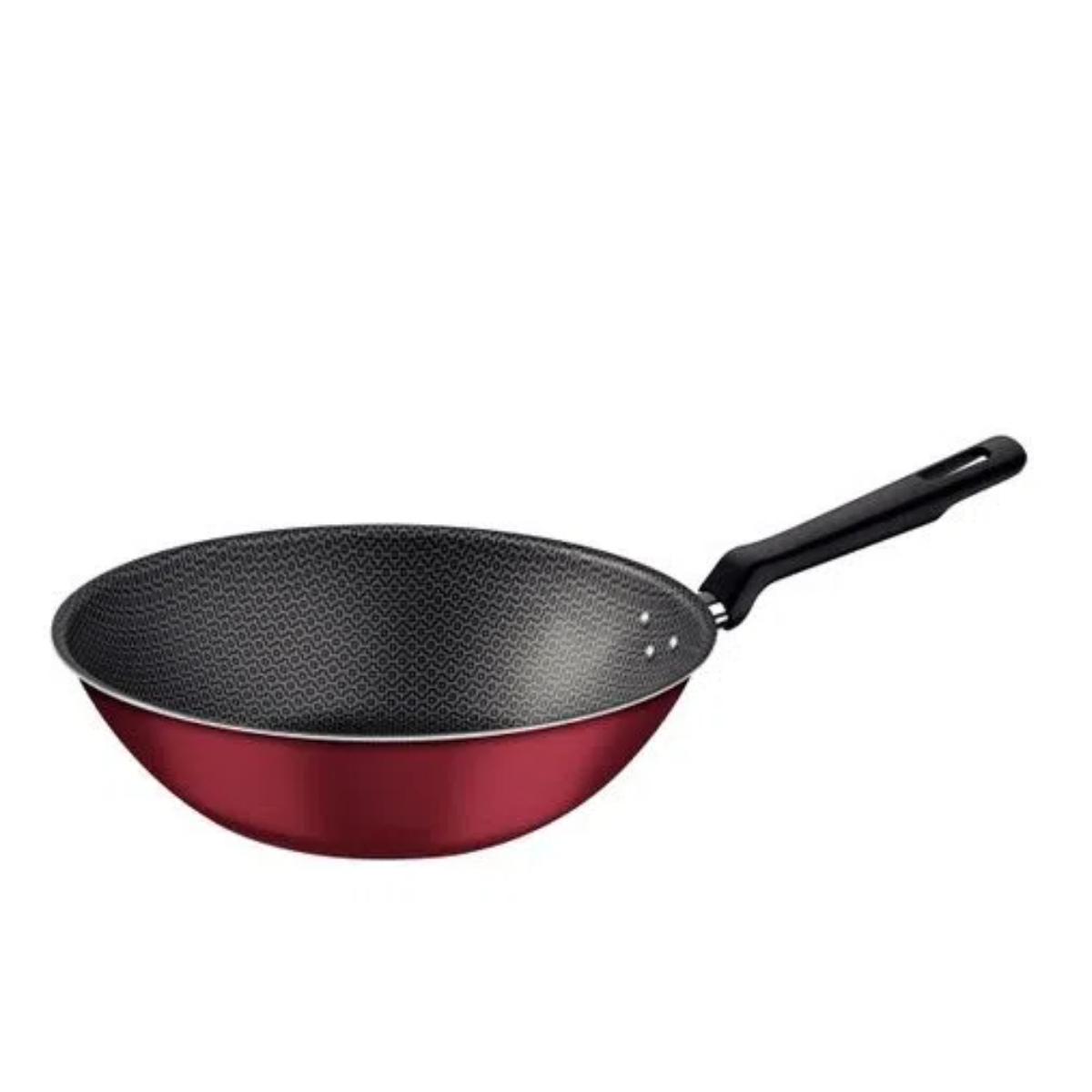 Panela Wok 28cm 3,6L Loreto Alumínio Antiaderente Starflon Max Vermelho Tramontina - 20395728