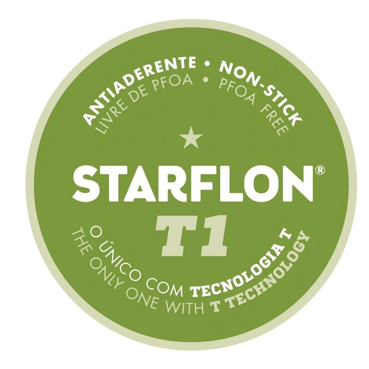 Panela Wok Loreto 3,3L 28cm Antiaderente Alumínio Starflon Vermelha Tramontina - 27817022