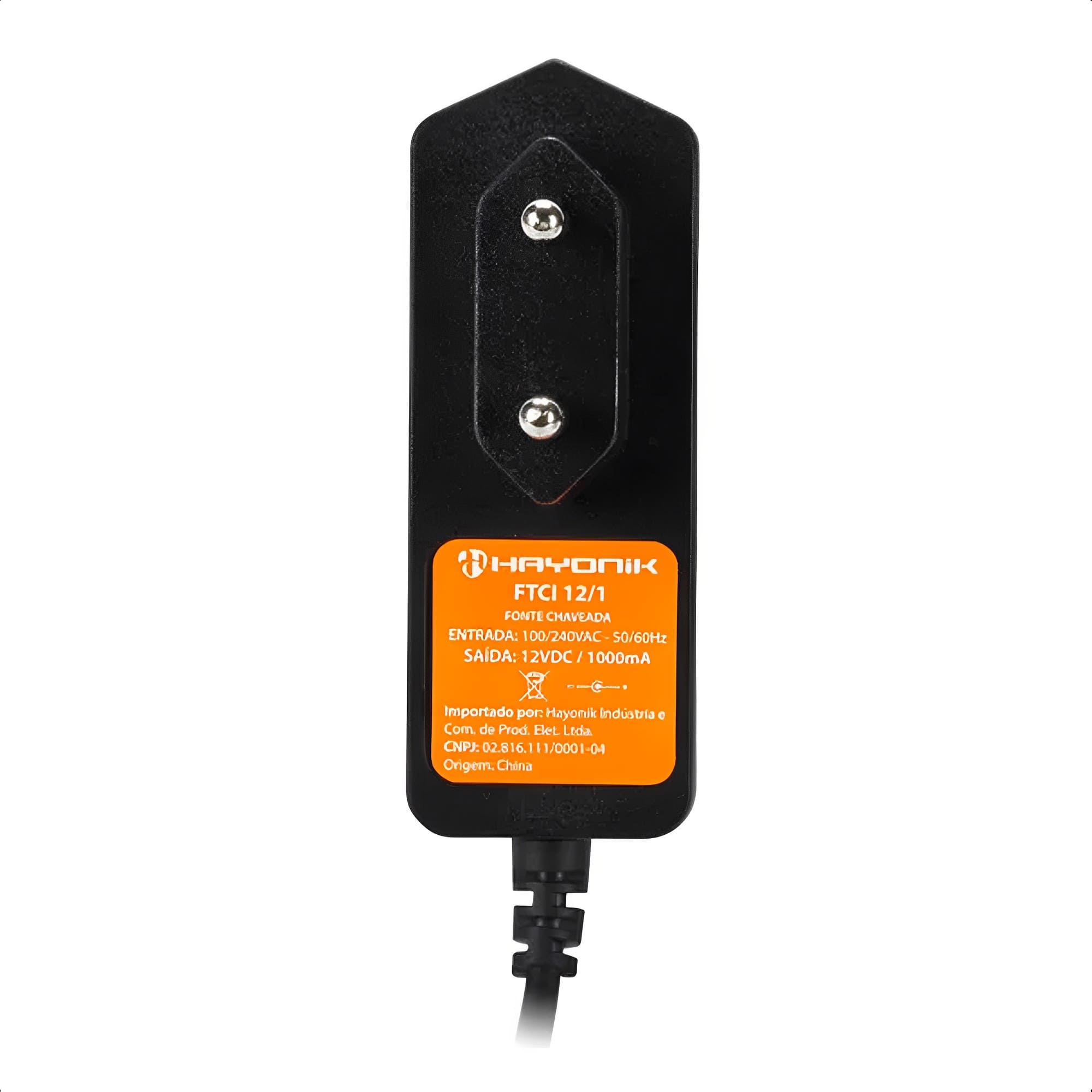 Fonte Chaveada 12VDC 1A 12W P4 C+ FTCI 12/1 Bivolt Hayonik - 0000046455