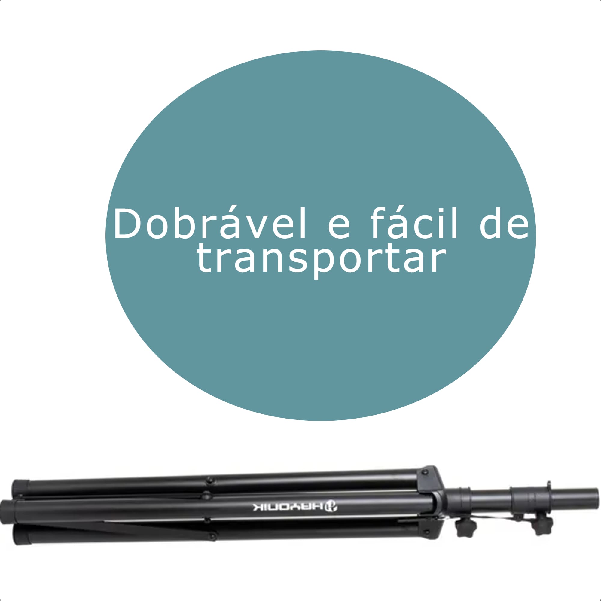 Pedestal p/ Caixa De Som PA110 Aço Altura Ajustável Peso Suportado Até 60Kg Hayonik - 0000077546