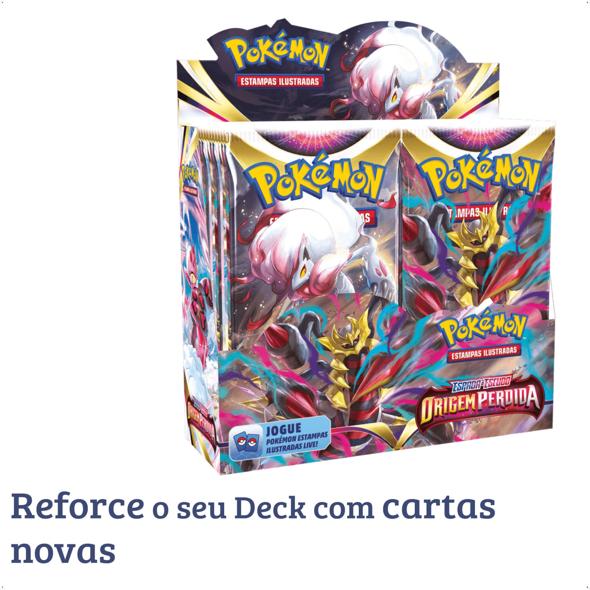 Pokemon Estampas Ilustradas TCG Caixa Com 36 Boosters e 216 Cartas Origem Perdida Copag - 31654