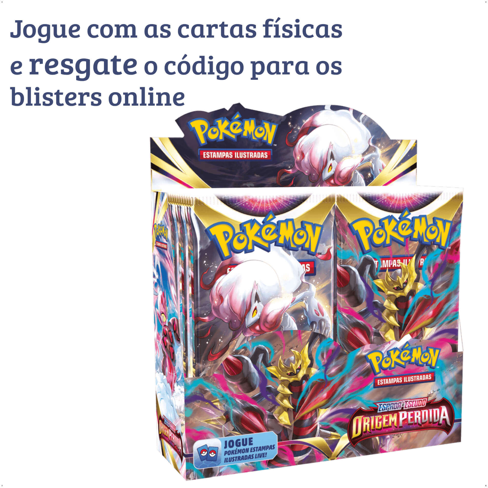 Pokemon Estampas Ilustradas TCG Caixa Com 36 Boosters e 216 Cartas Origem Perdida Copag - 31654