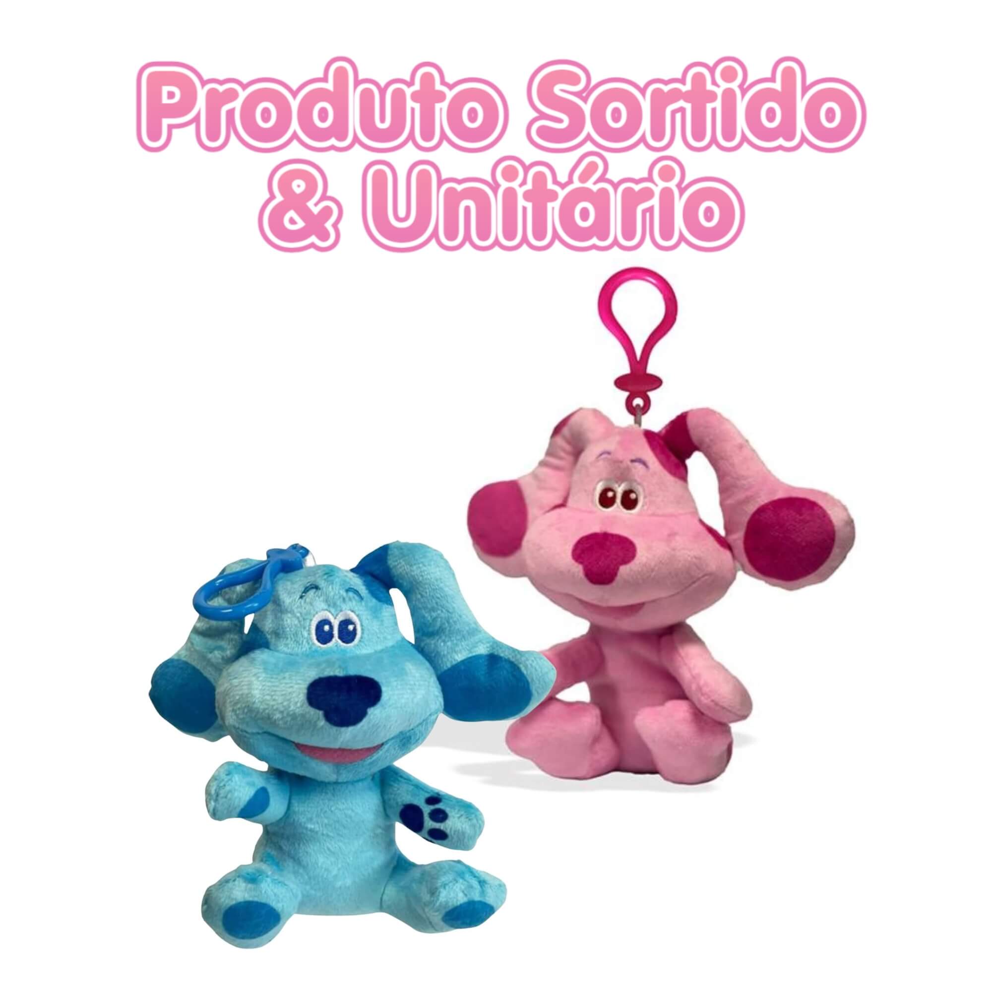Brinquedo Blue´s Clues Porta Moedas de Pelúcia Sortido e Unitário Azul e Rosa Multikids - BR1694