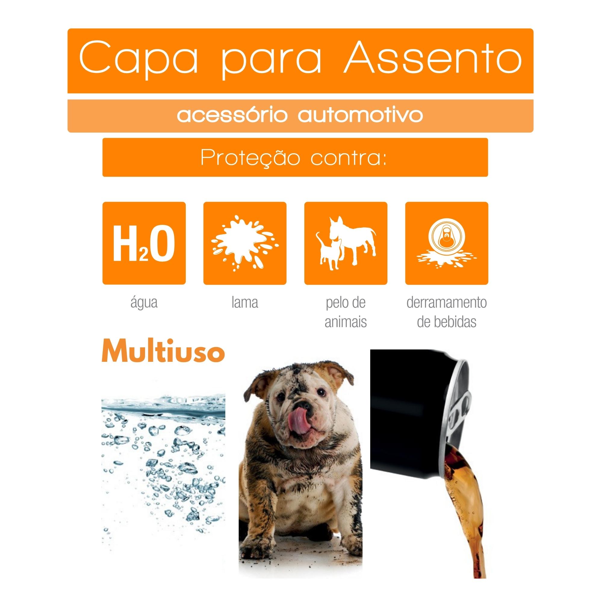 Capa de Assento Automotivo p/ Pet Dobrável Adaptável Fácil Instalação Multilaser - AU307
