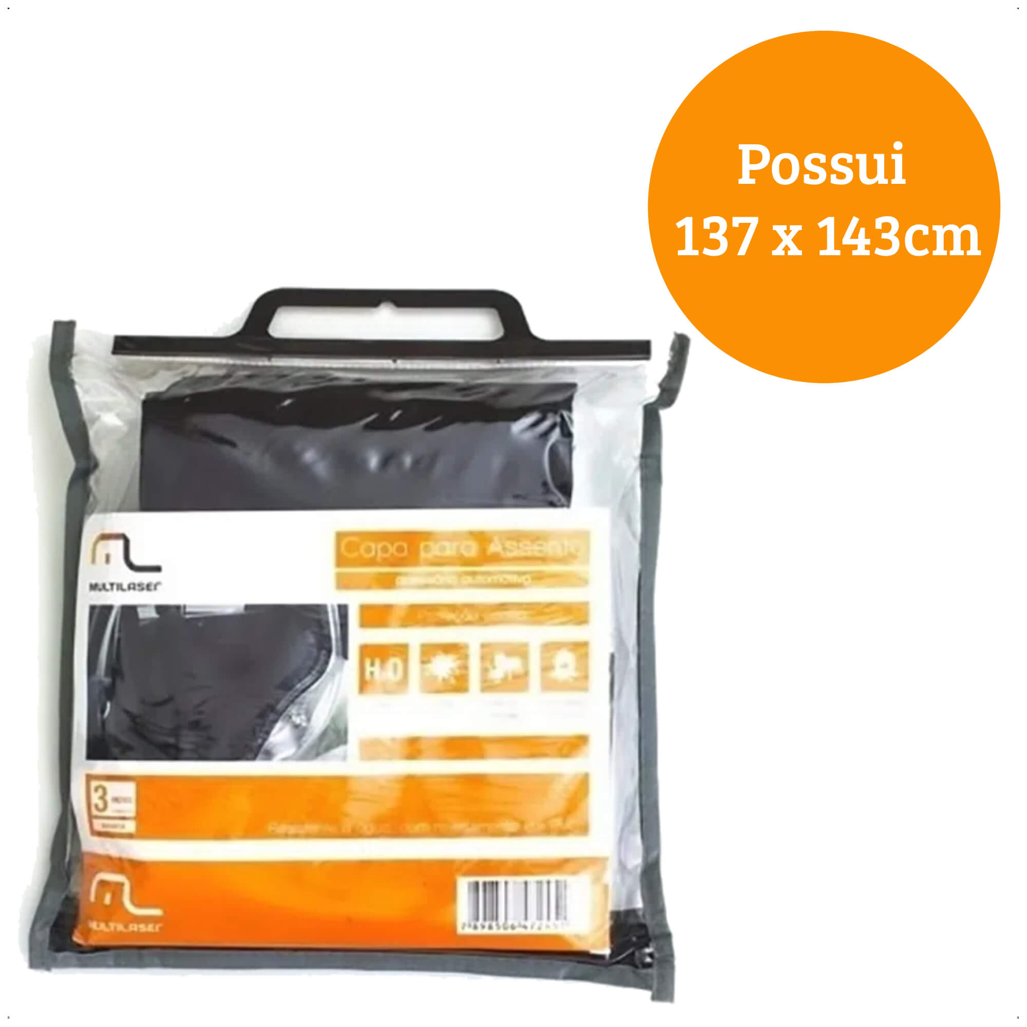 Capa de Assento Automotivo p/ Pet Dobrável Adaptável Fácil Instalação Multilaser - AU307