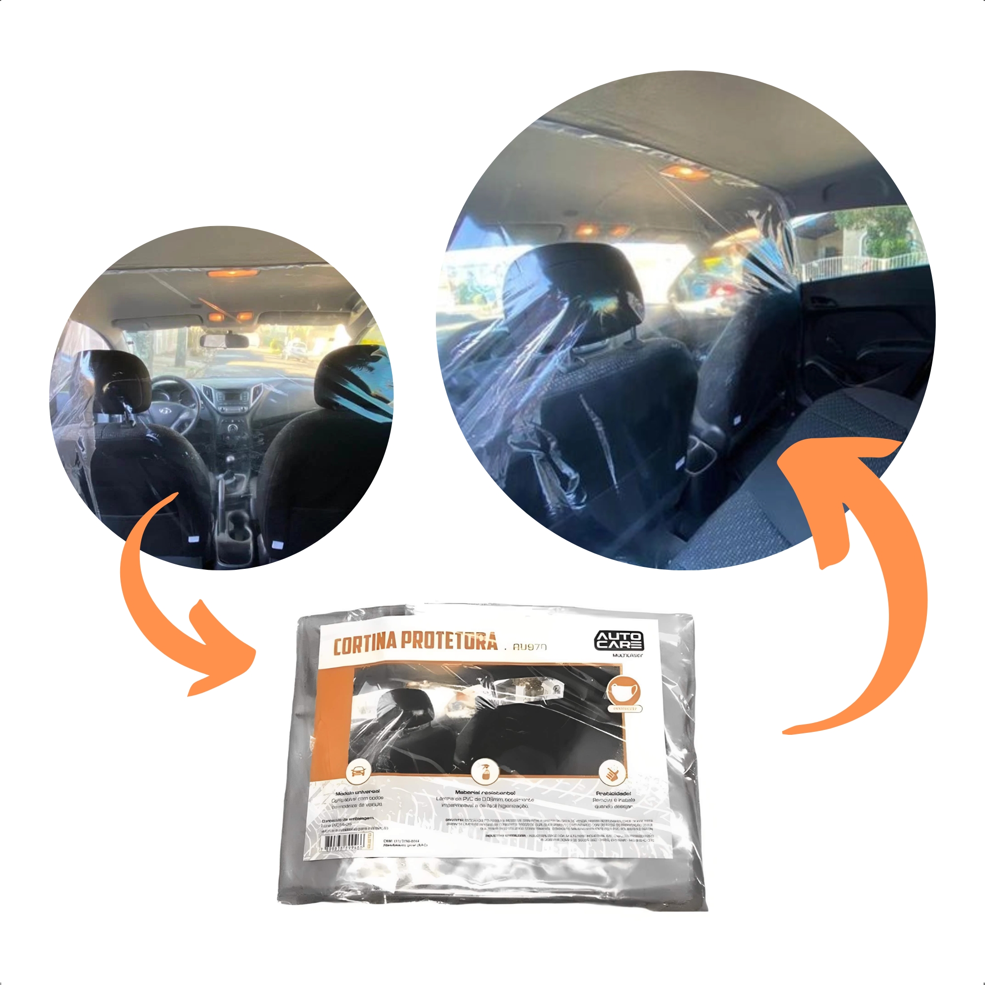 Cortina Protetora para Veiculos Automotivos de PVC 0,08MM (1.4X2M) Multilaser Auto Care - AU970